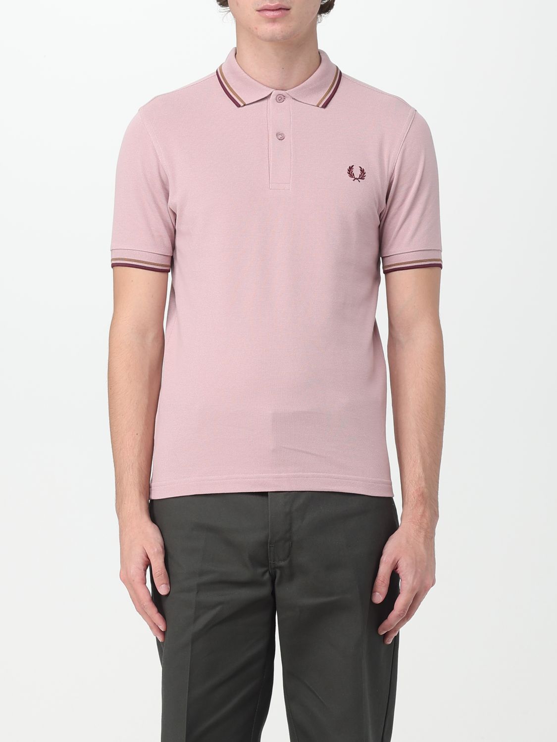 Fred Perry Polo Shirt  Men In Pink