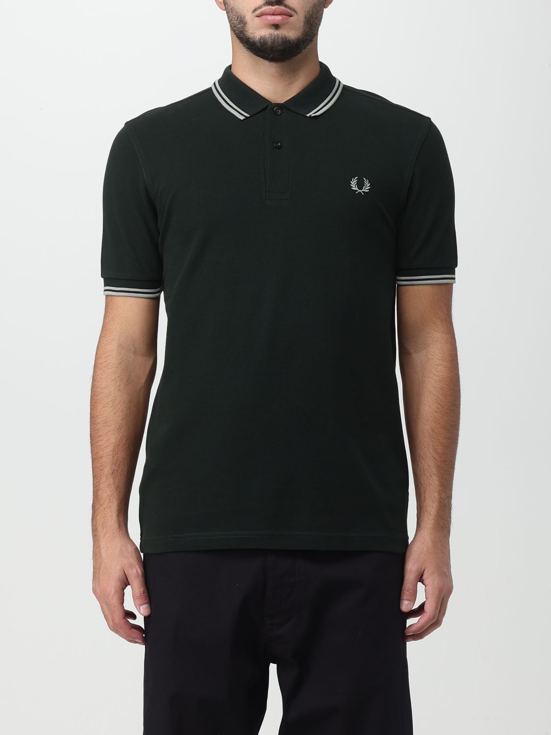 Fred Perry Polo Shirt  Men Color Bottle Green