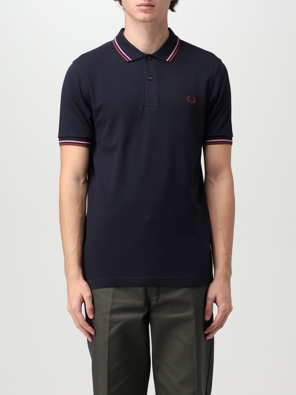 Shop Fred Perry Polo Shirt  Men Color Blue 1