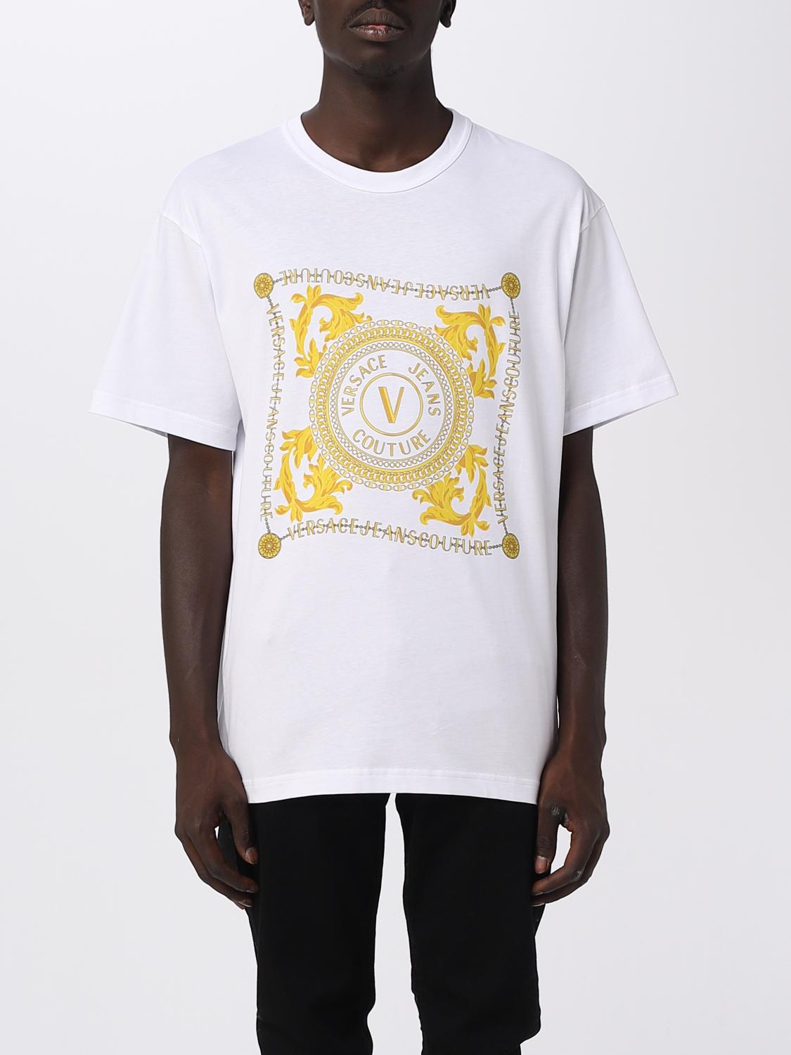 Shop Versace Jeans Couture Cotton T-shirt In White