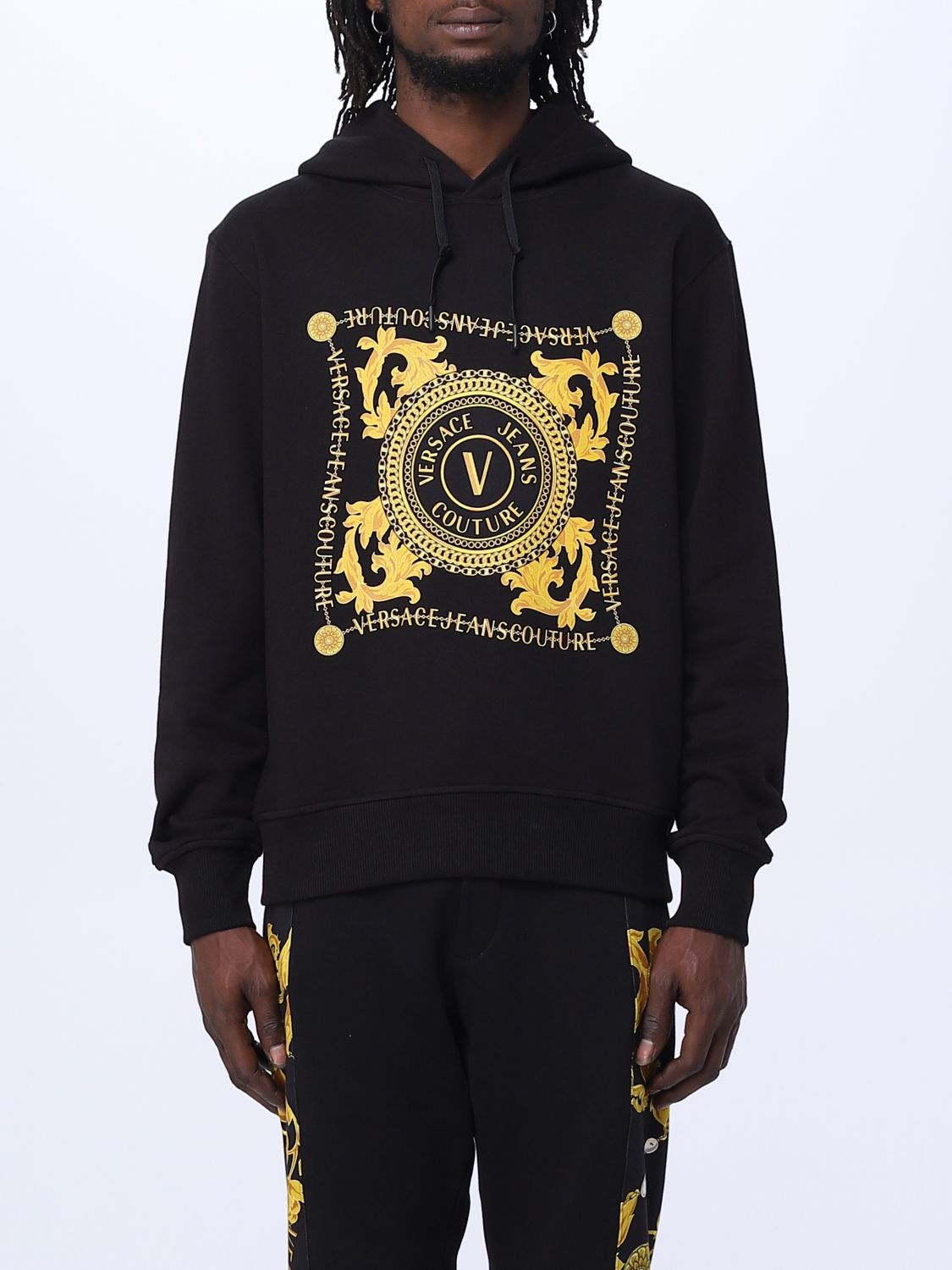 nikotin Forberedelse synder VERSACE JEANS COUTURE: sweatshirt for man - Black | Versace Jeans Couture  sweatshirt 75GAIF07CF00F online on GIGLIO.COM
