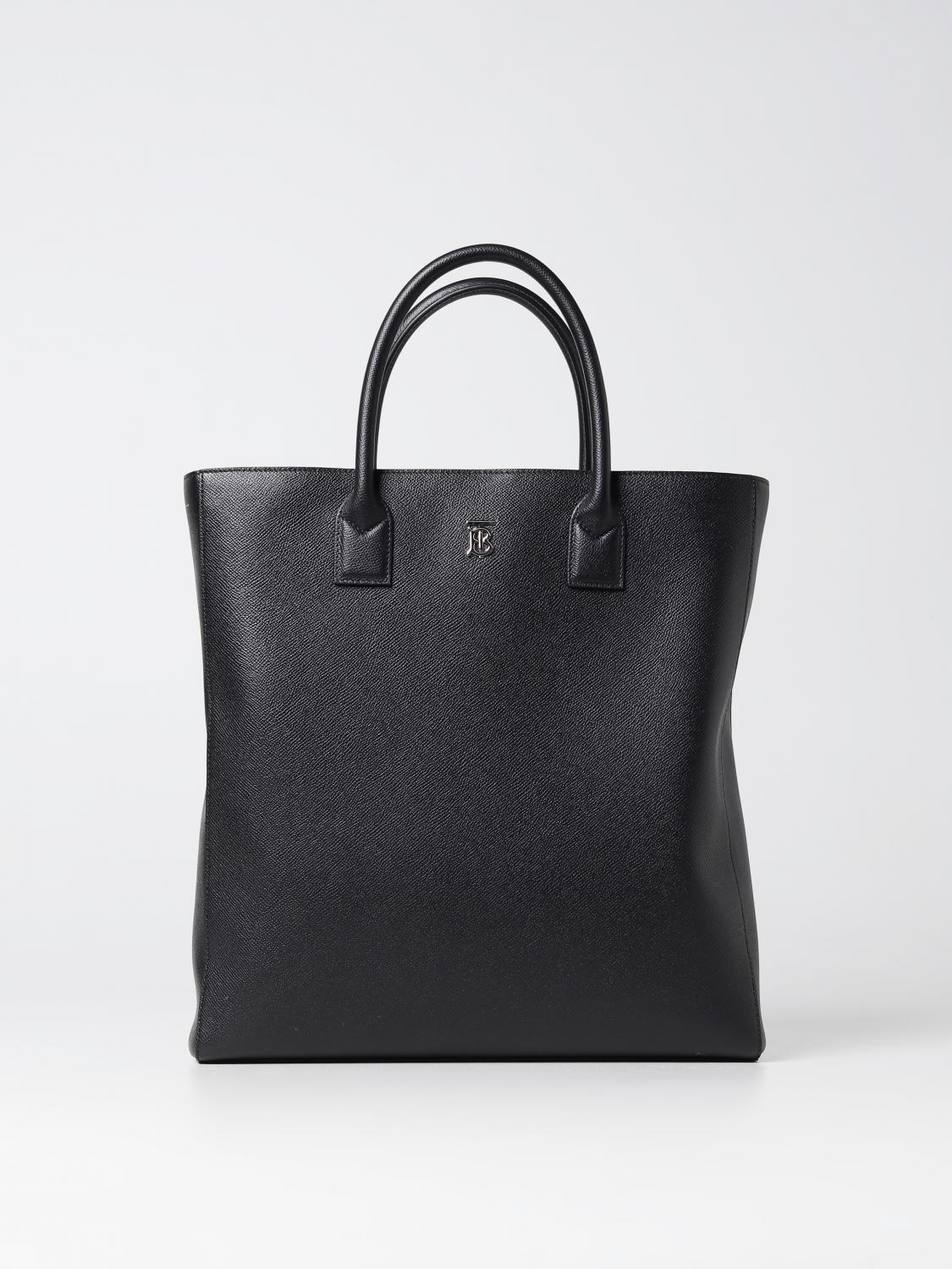 BURBERRY: Danny bag in grained leather - Black | Burberry shoulder bag ...