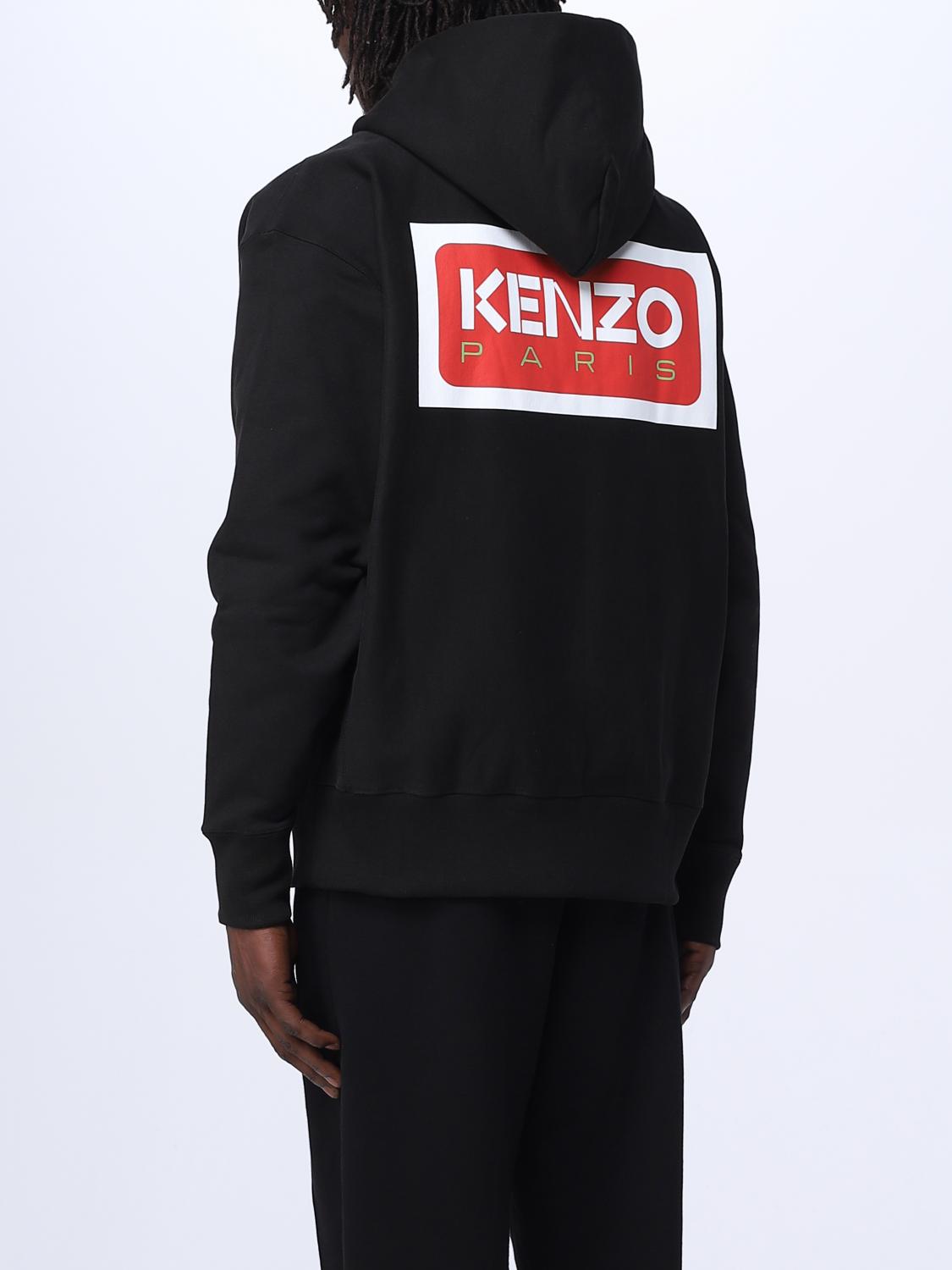 Black and red online kenzo hoodie