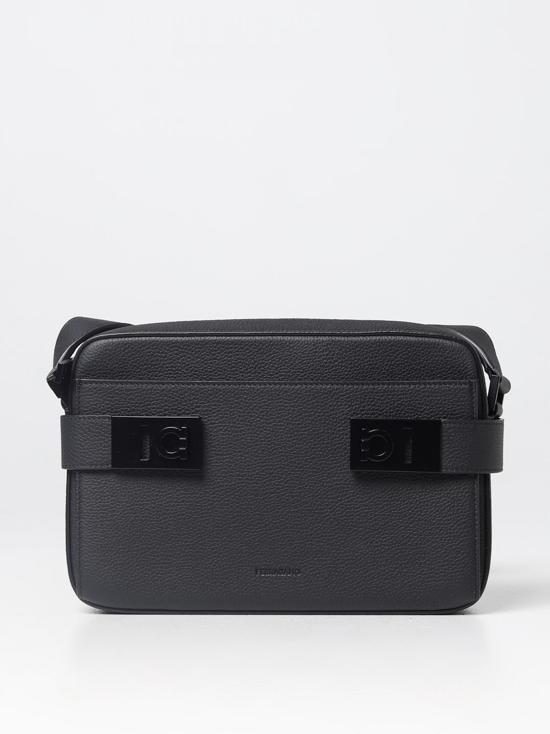 FERRAGAMO shoulder bag for man Black Ferragamo shoulder bag 241304