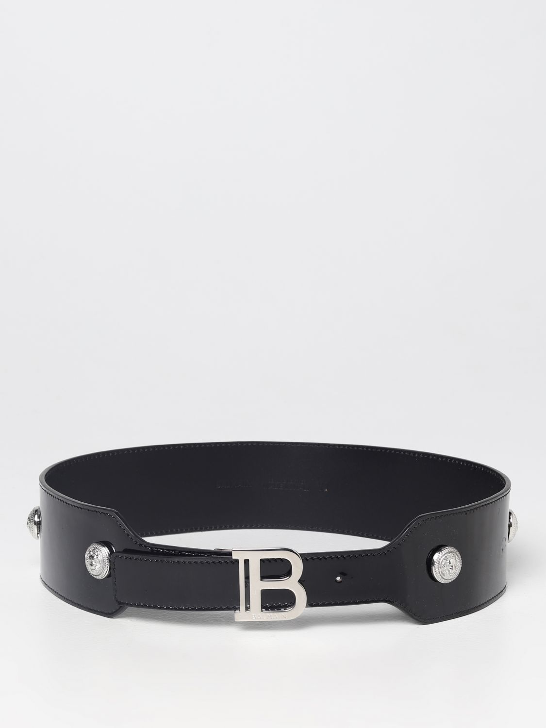 B Belt Leather Belt in Black - Balmain