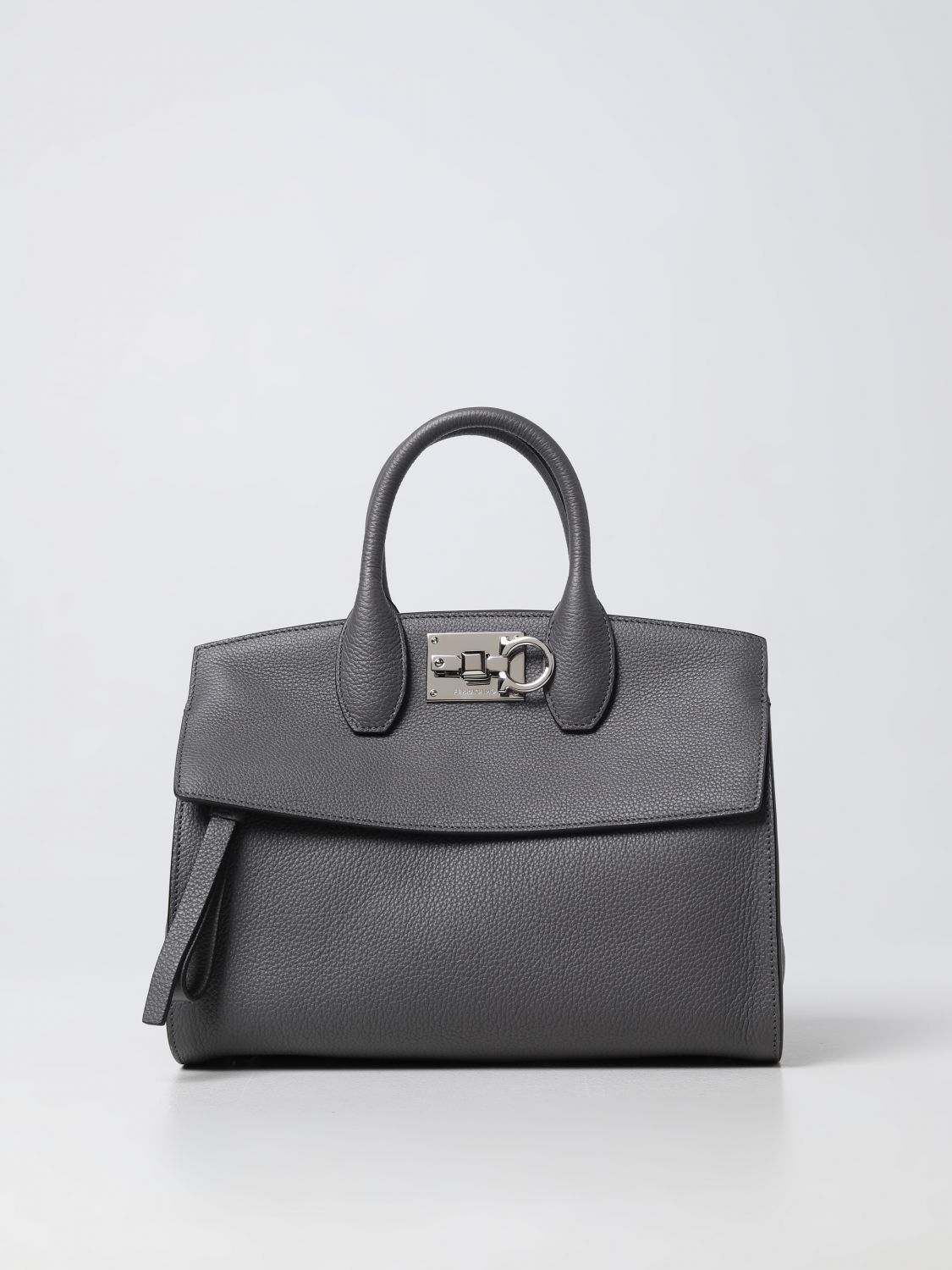 Ferragamo Men's Leather Gancio Studio Messenger Bag