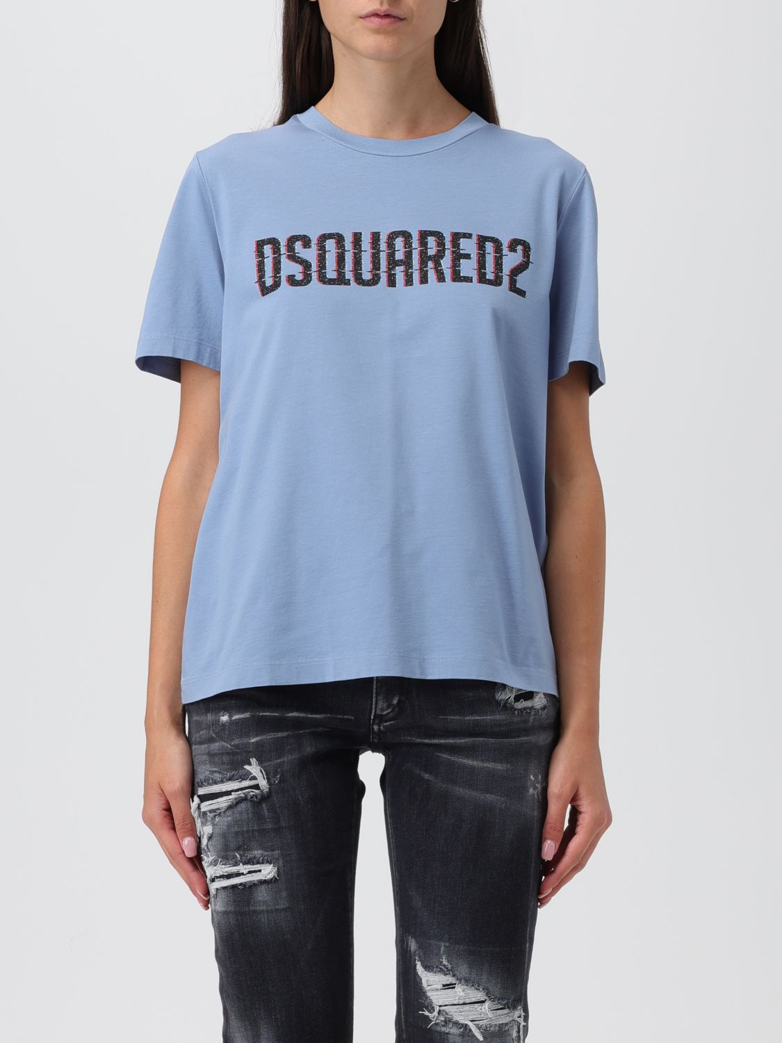 Cotton t-shirt with printed logo - Dsquared2 - Modalova