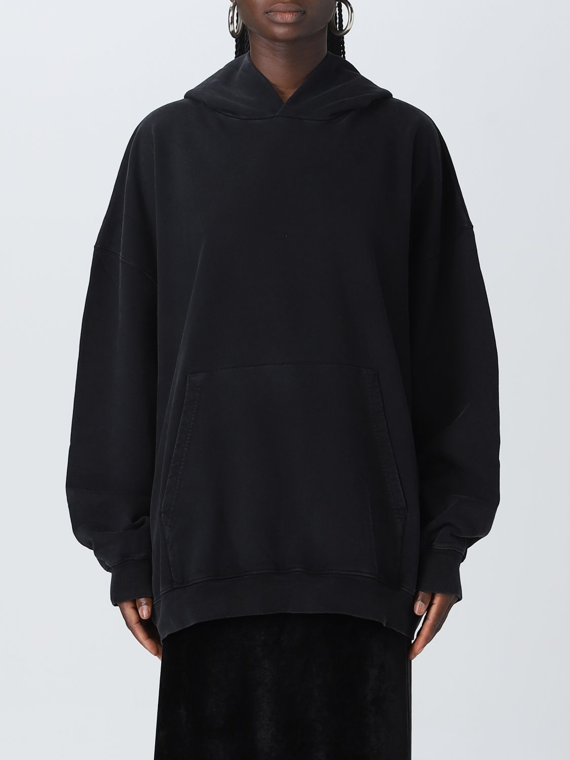 Shop Balenciaga Sweatshirt In Cotton In Black