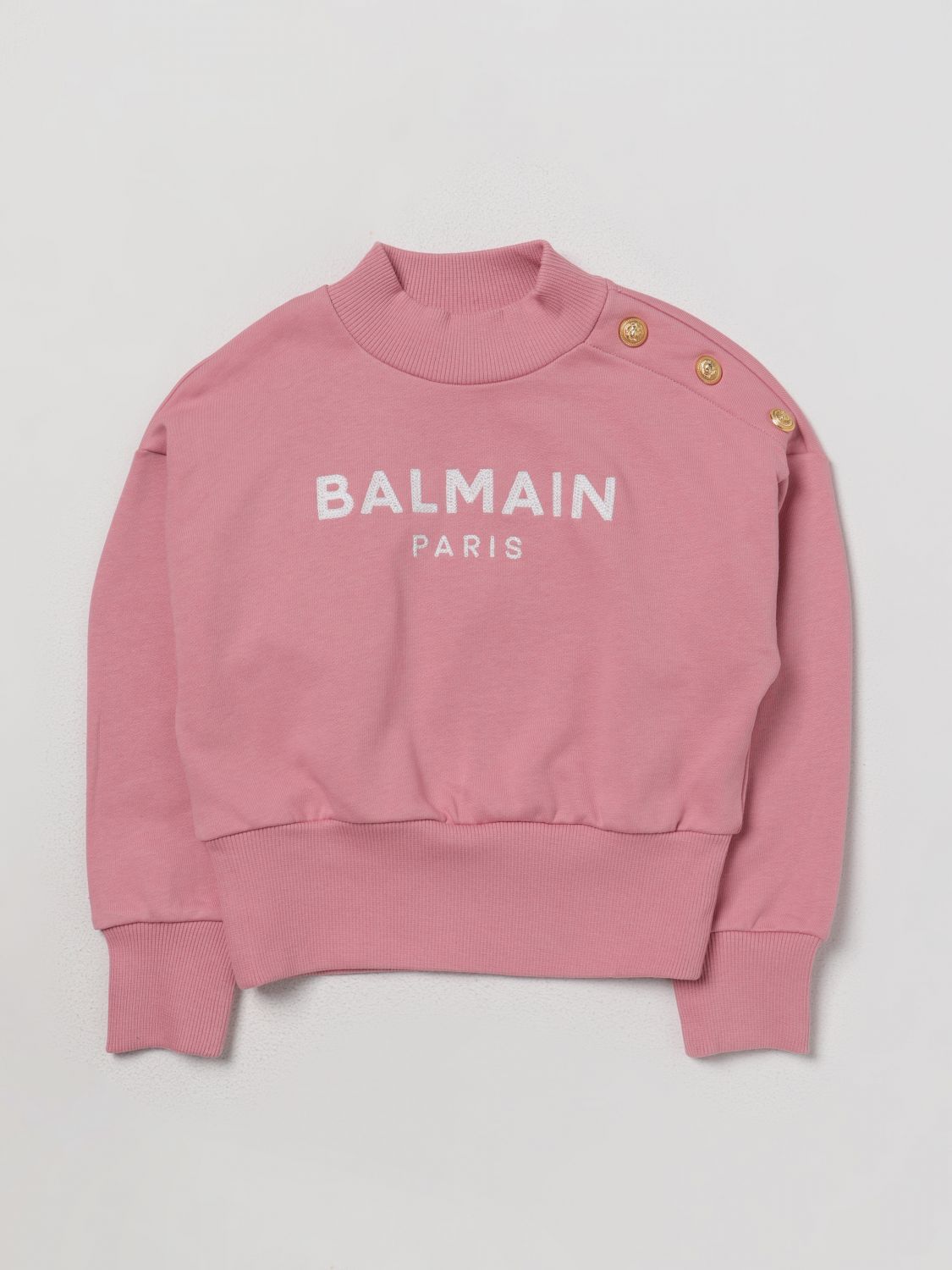 Balmain pink sweatshirt hot sale