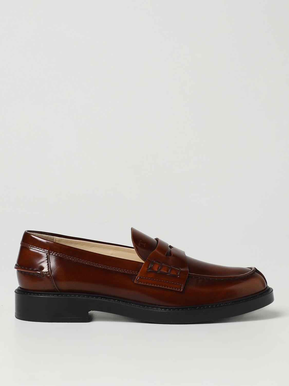 Tod's Loafers Leather  Calfskin In Brown