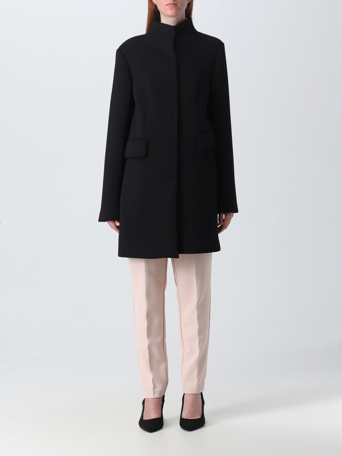 LIU JO: coat for woman - Black | Liu Jo coat WF3137J5835 online at ...