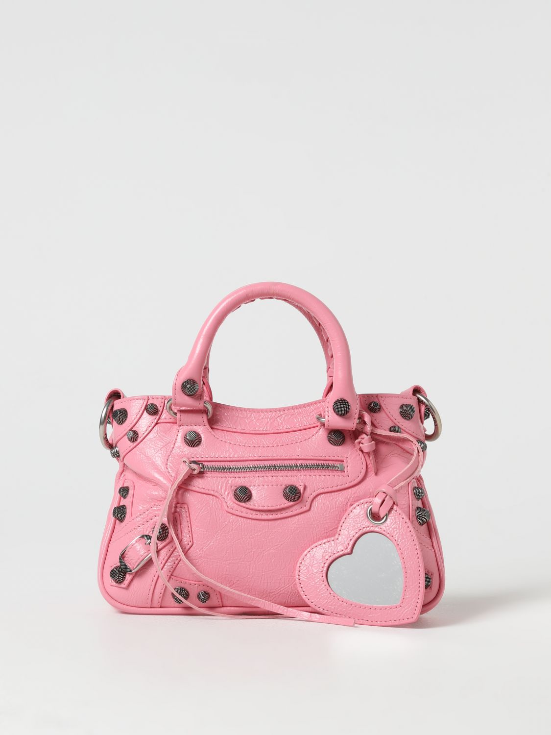 BALENCIAGA: Neo Cagole S bag in leather - Pink | Balenciaga handbag ...