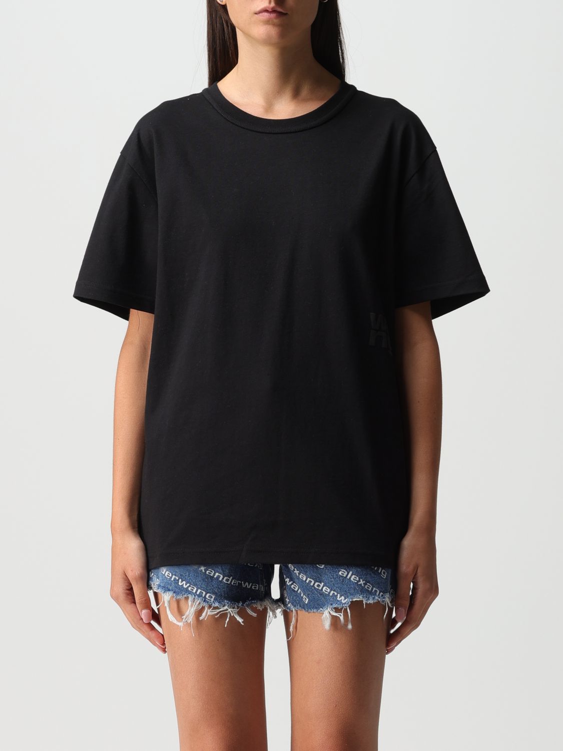 Shop Alexander Wang Cotton T-shirt In Black