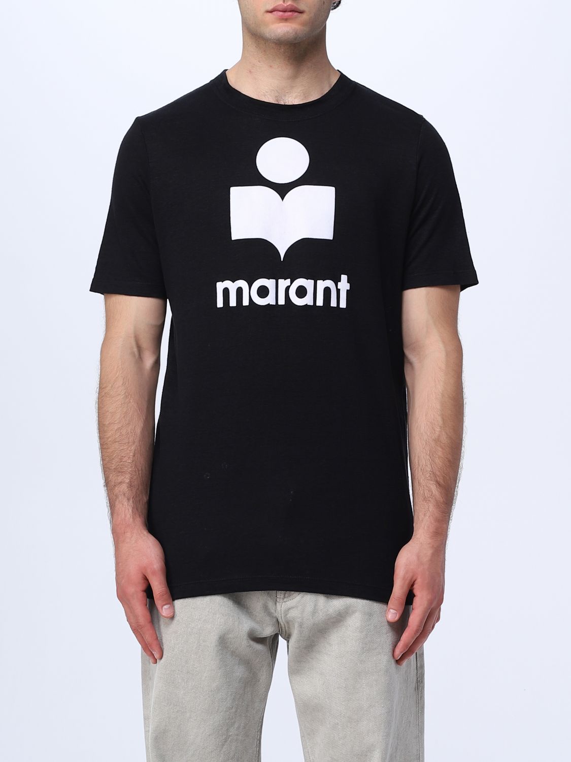 Shop Isabel Marant Karman  Linen T-shirt In Black