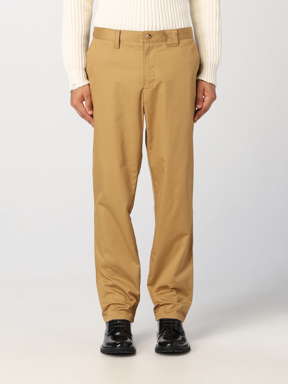 Shop Burberry Cargo Pants In Cotton In Brown