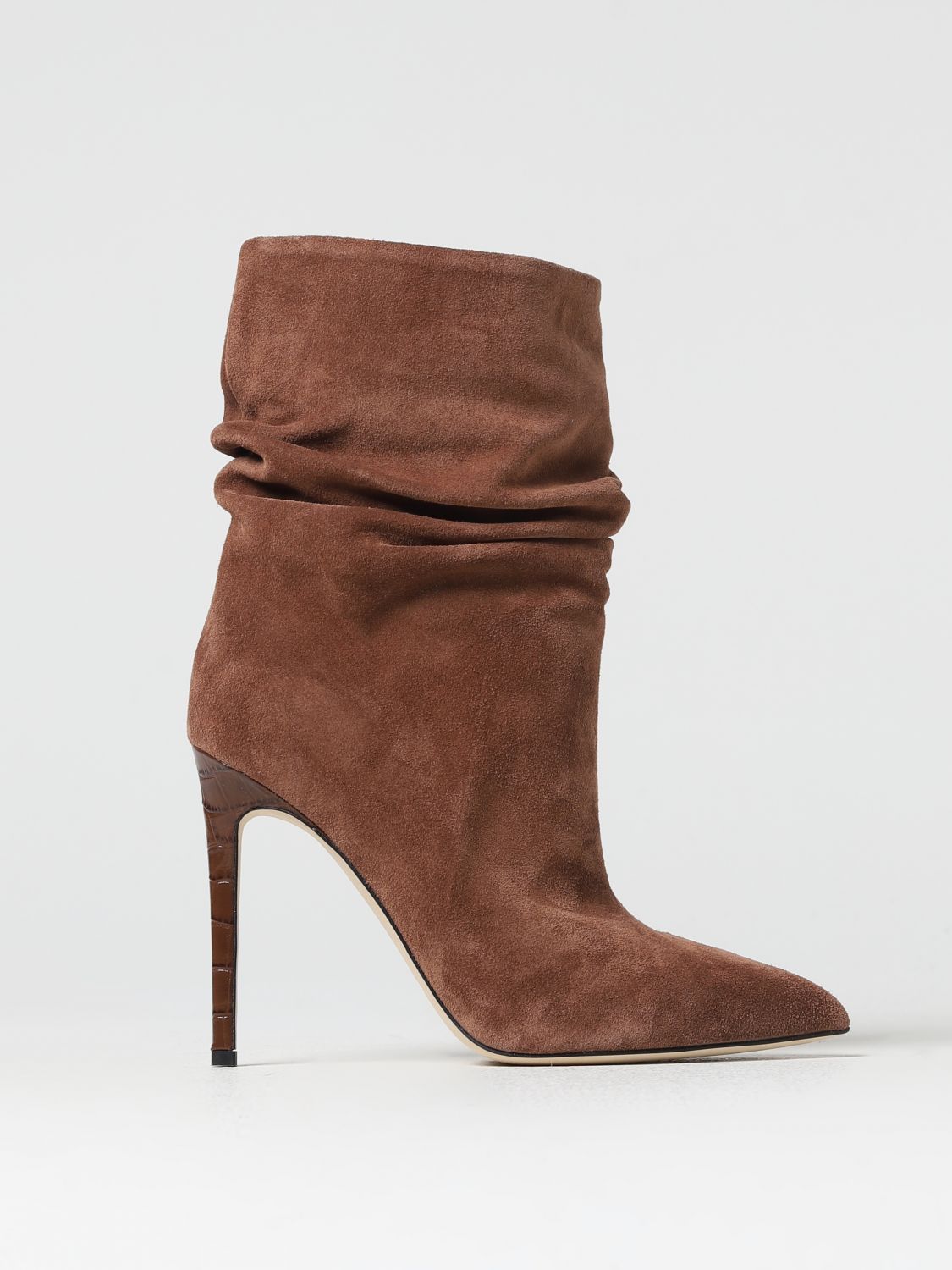 Paris Texas Flat Ankle Boots  Woman In Brown