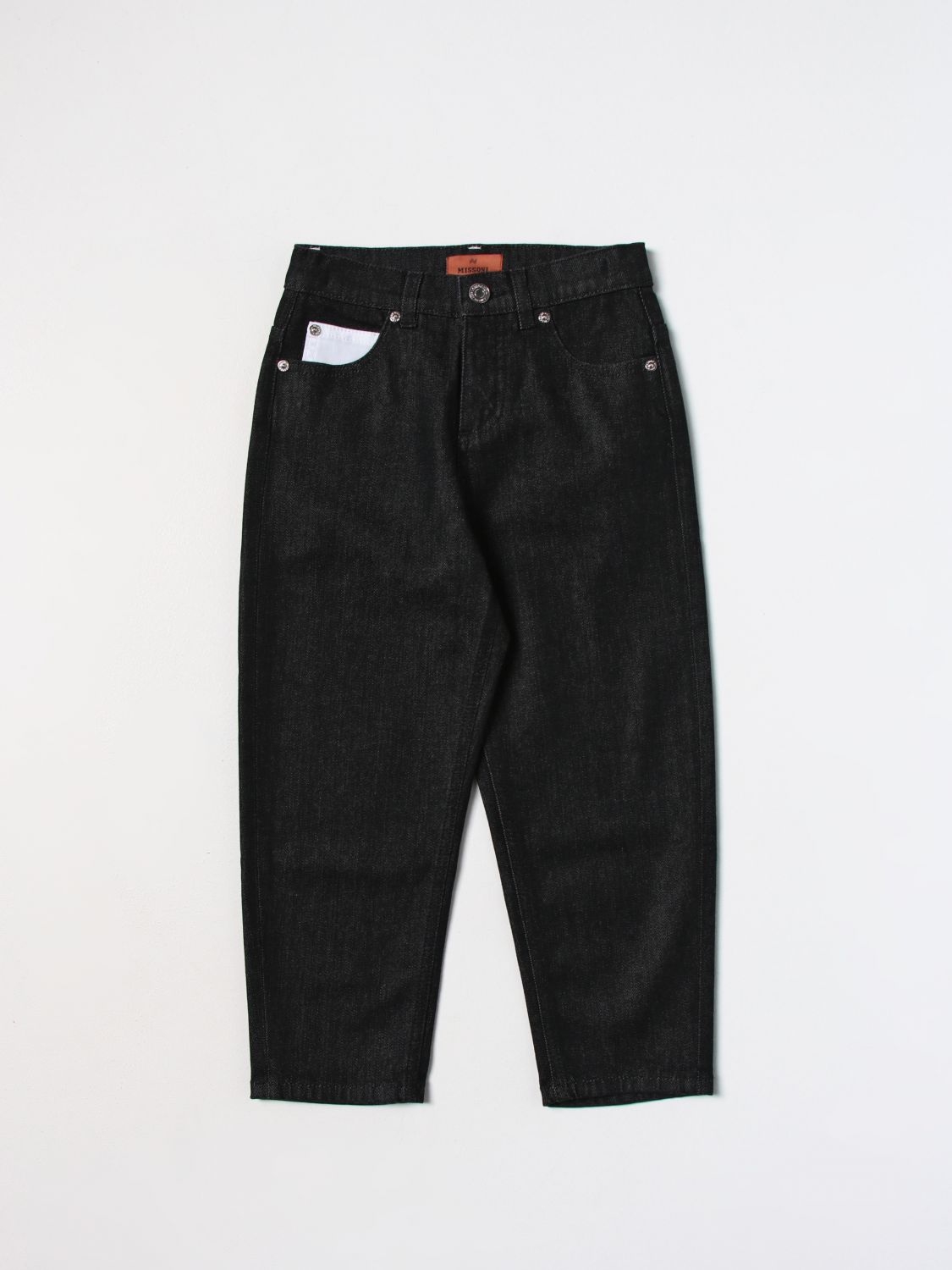 Shop Missoni Denim Jeans With Rear Logo Detail In Black