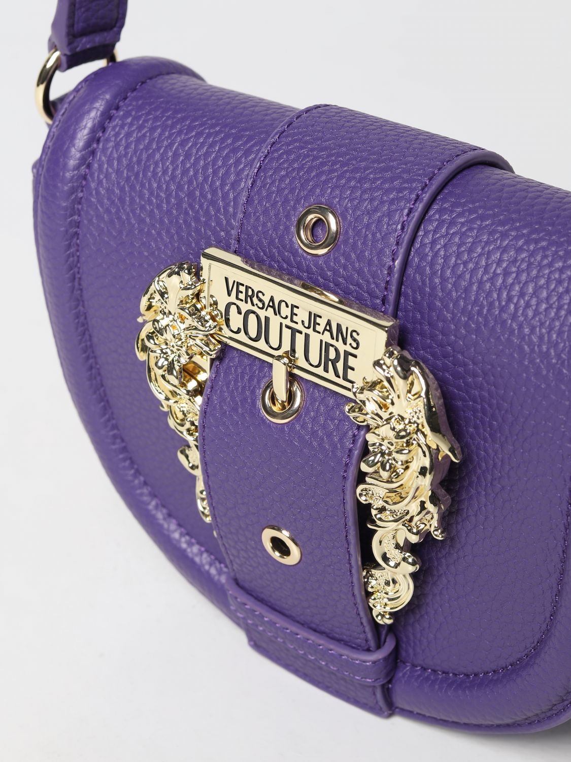 Versace Jeans Couture Purple Buckle Bag