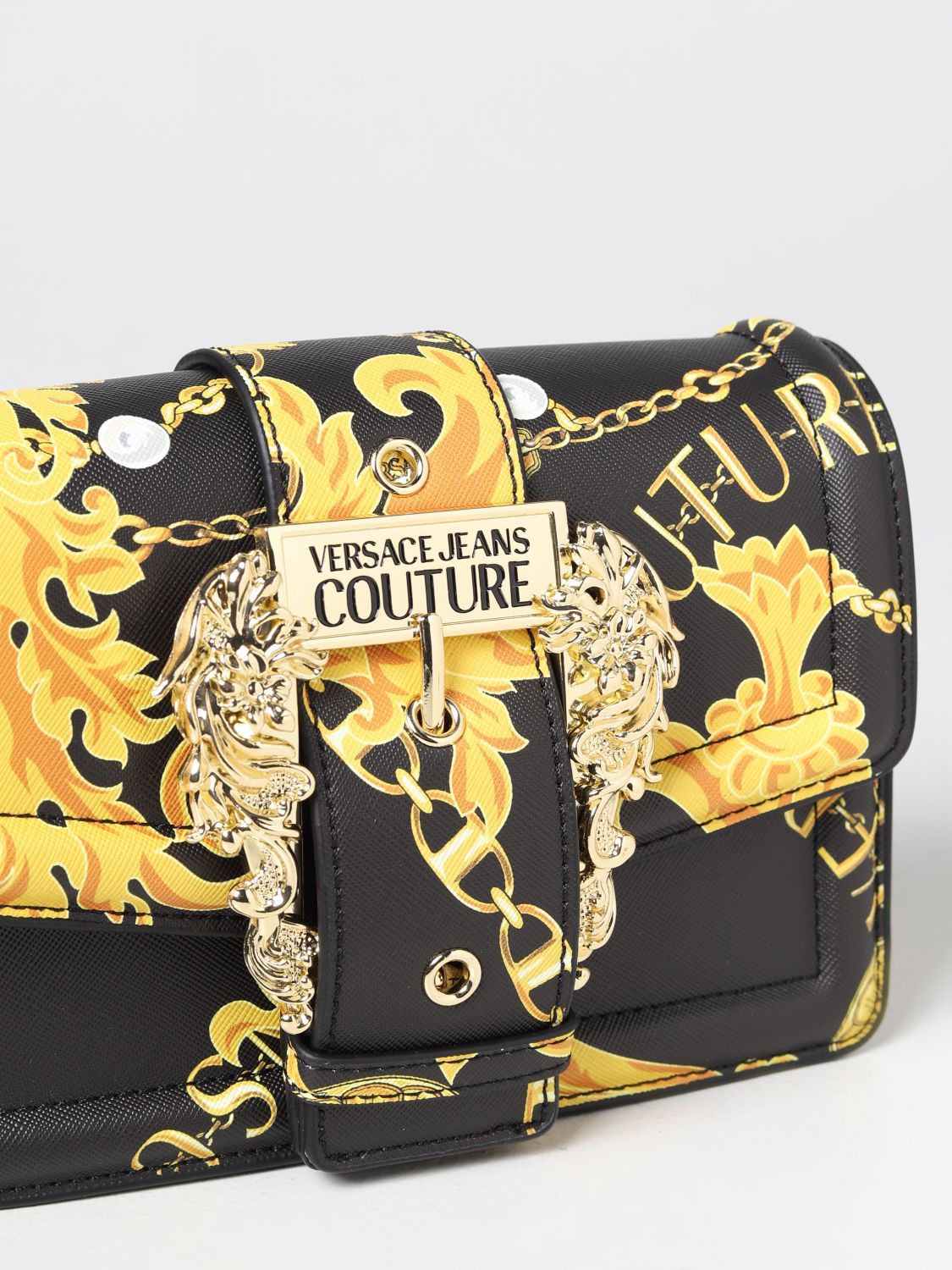 Versace Baroque Print Saffiano Leather Tote Bag