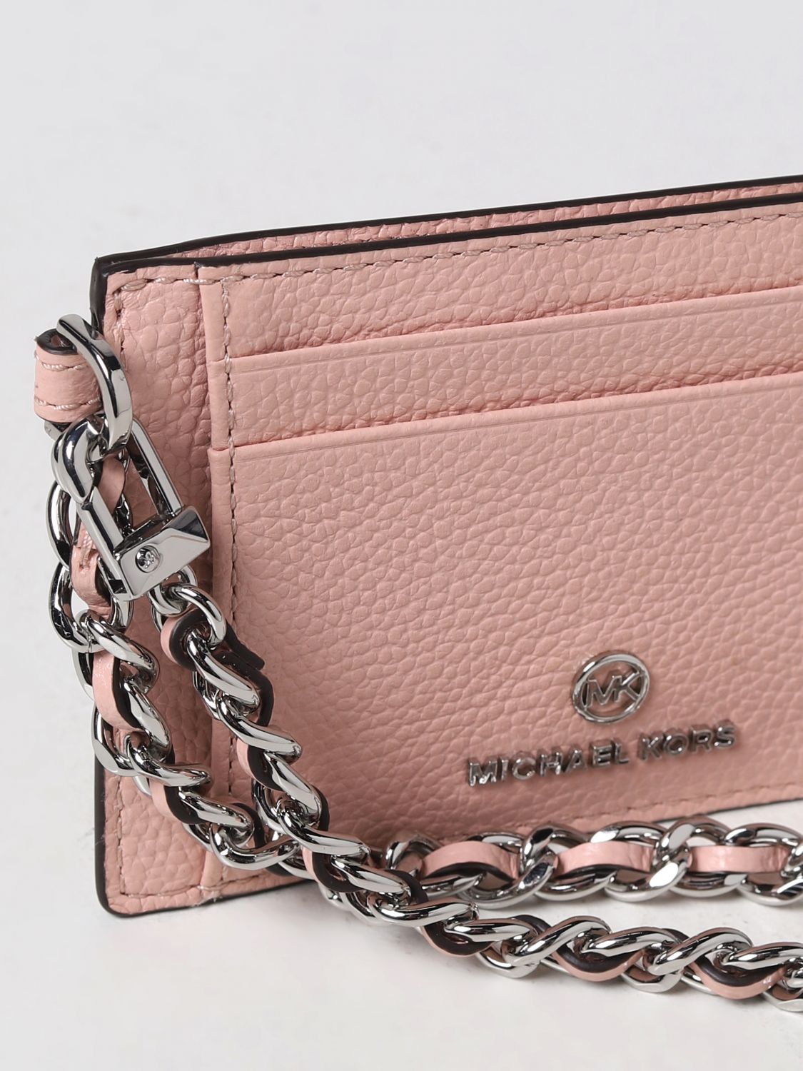 Michael Kors Pink Small Pebbled Leather Card Case