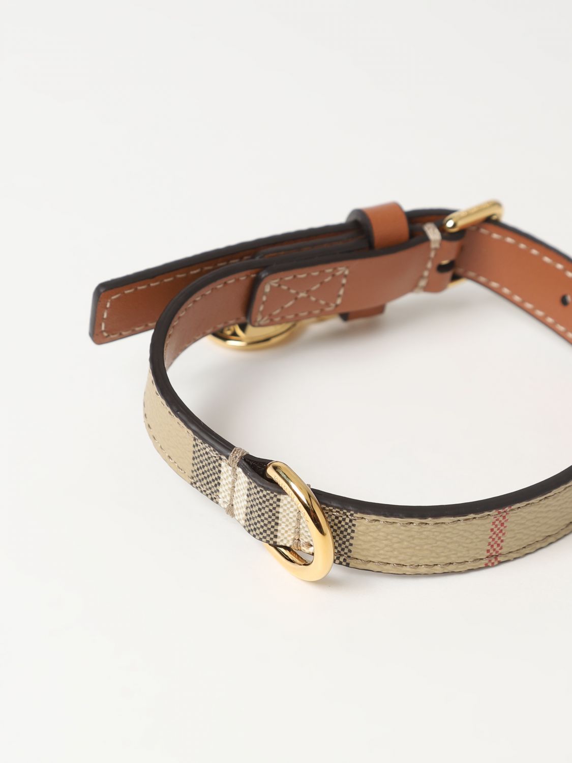 BURBERRY: collar in coated fabric - Brown  Burberry pet accessories  8073260 online at