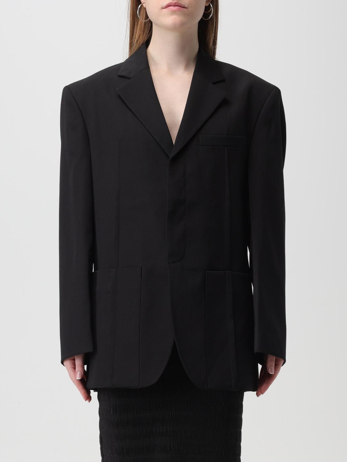 JACQUEMUS BLAZER JACQUEMUS WOMAN COLOR BLACK,E54421002