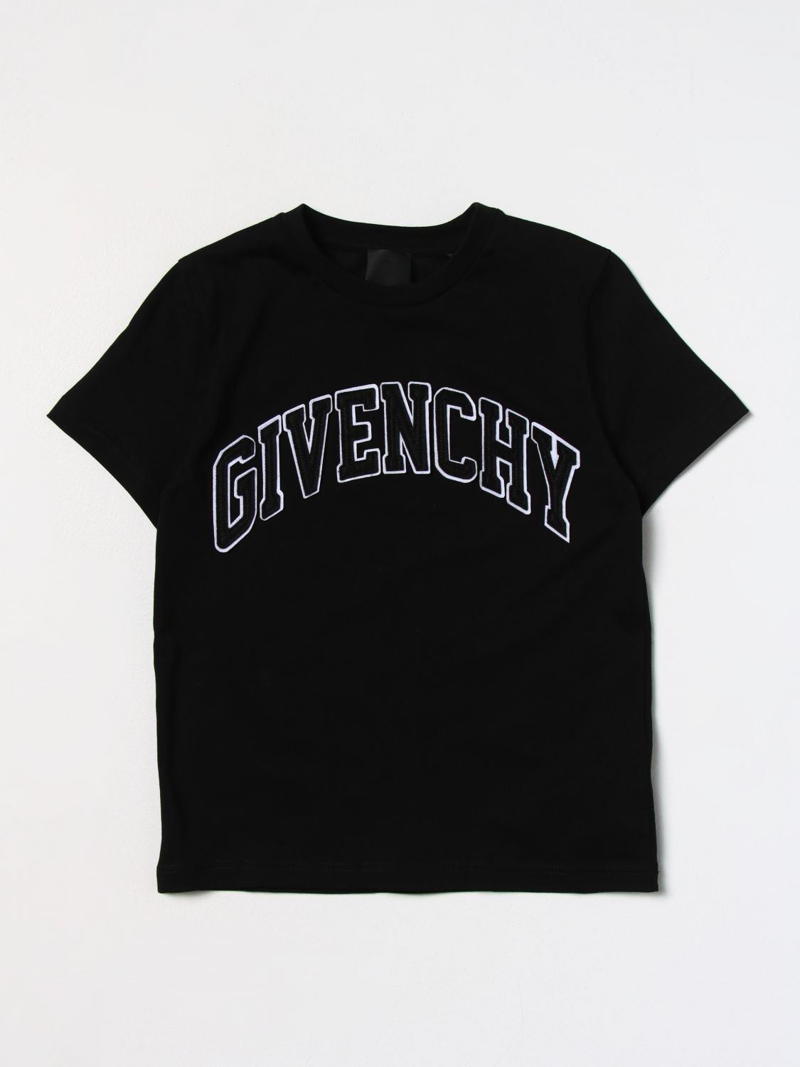 Givenchy Kids' Logo-patch Cotton T-shirt In Black