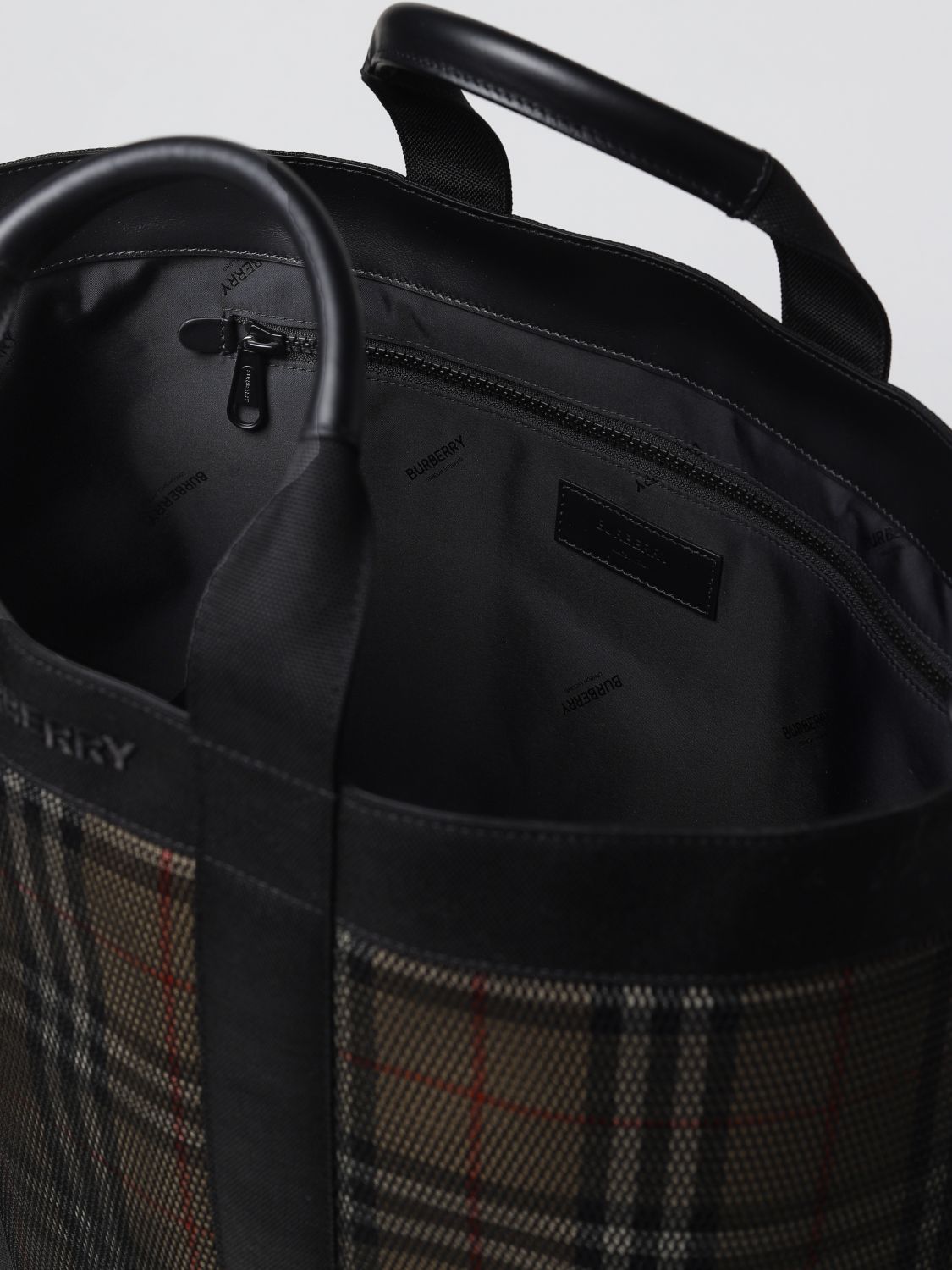 Burberry Men's Ormond Mesh Check Tote Bag