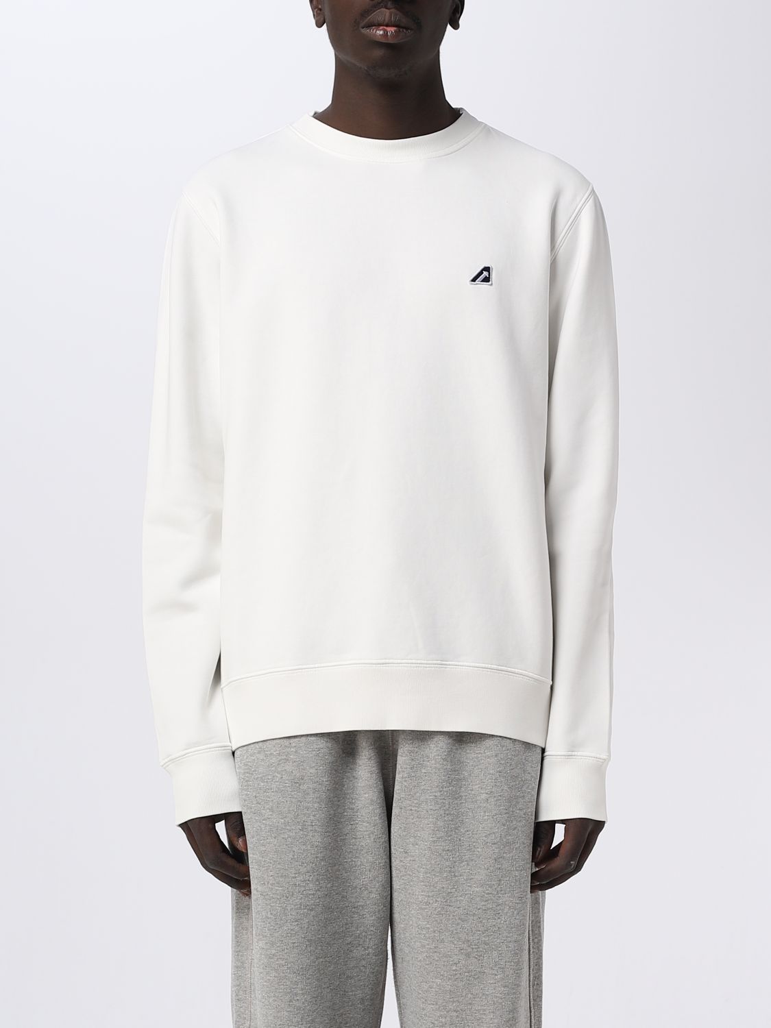 Shop Autry Cotton Sweatshirt In White