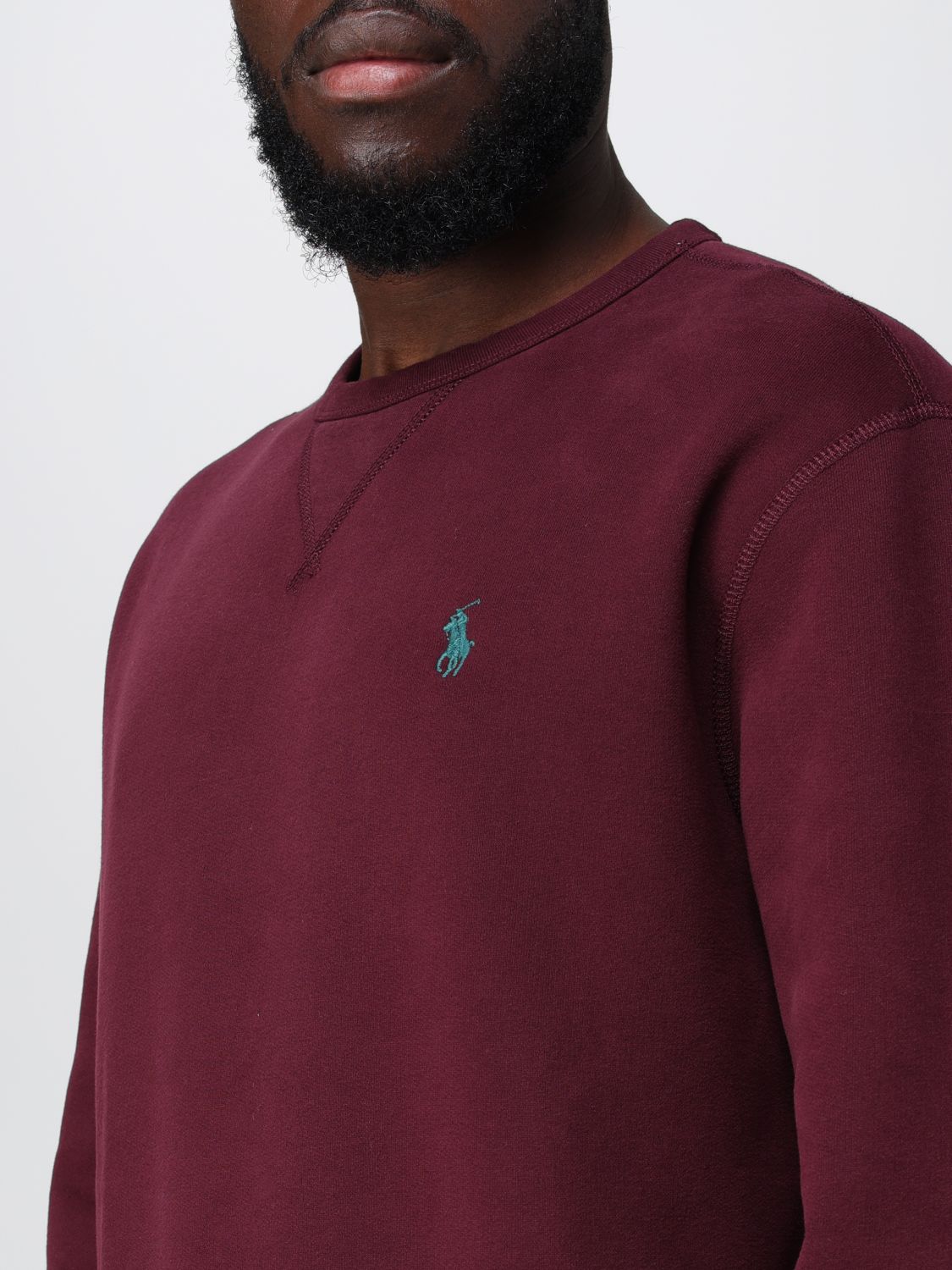 Ralph lauren burgundy discount sweatshirt