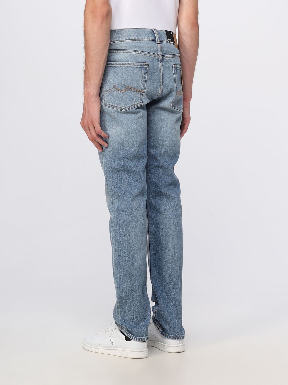 7 FOR ALL MANKIND: jeans for man - Gnawed Blue | 7 For All Mankind