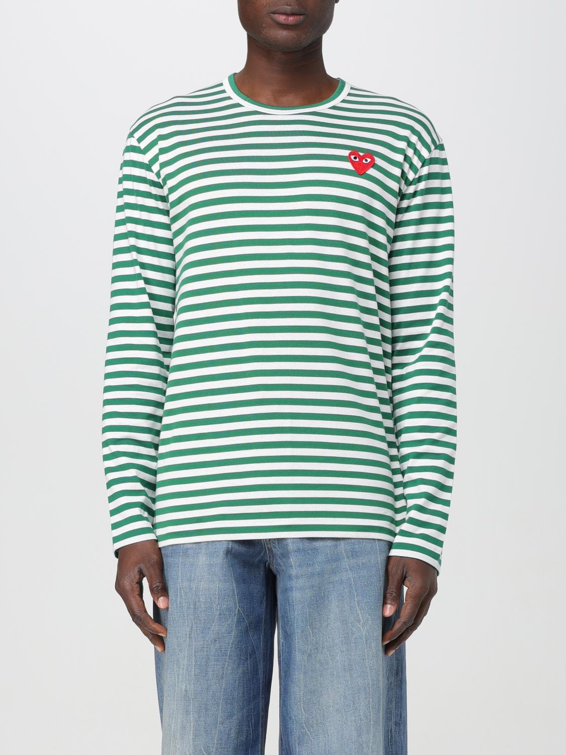 Cdg green hot sale shirt