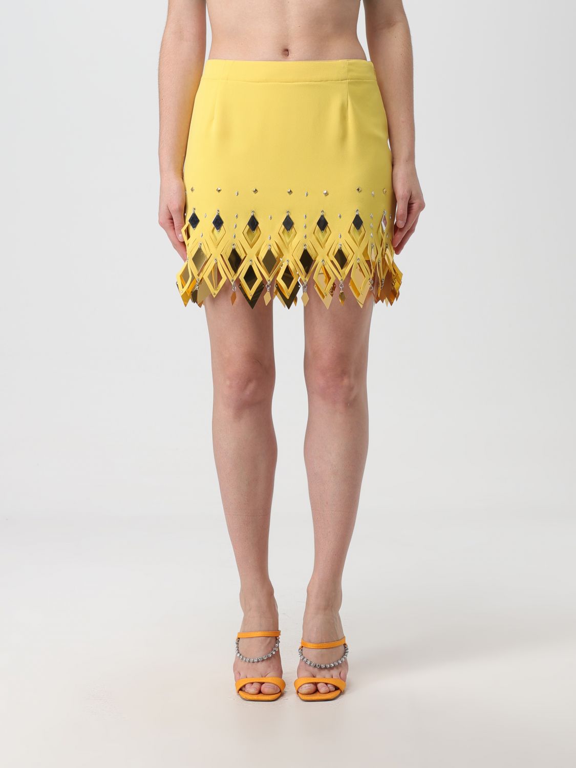 Shop Rabanne Skirt  Woman Color Yellow