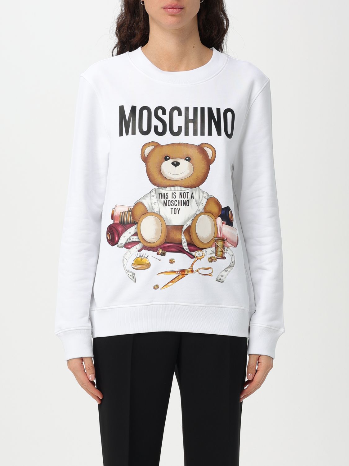 Felpa Donna nero con Teddy Bear MOSCHINO COUTURE V170655281 555