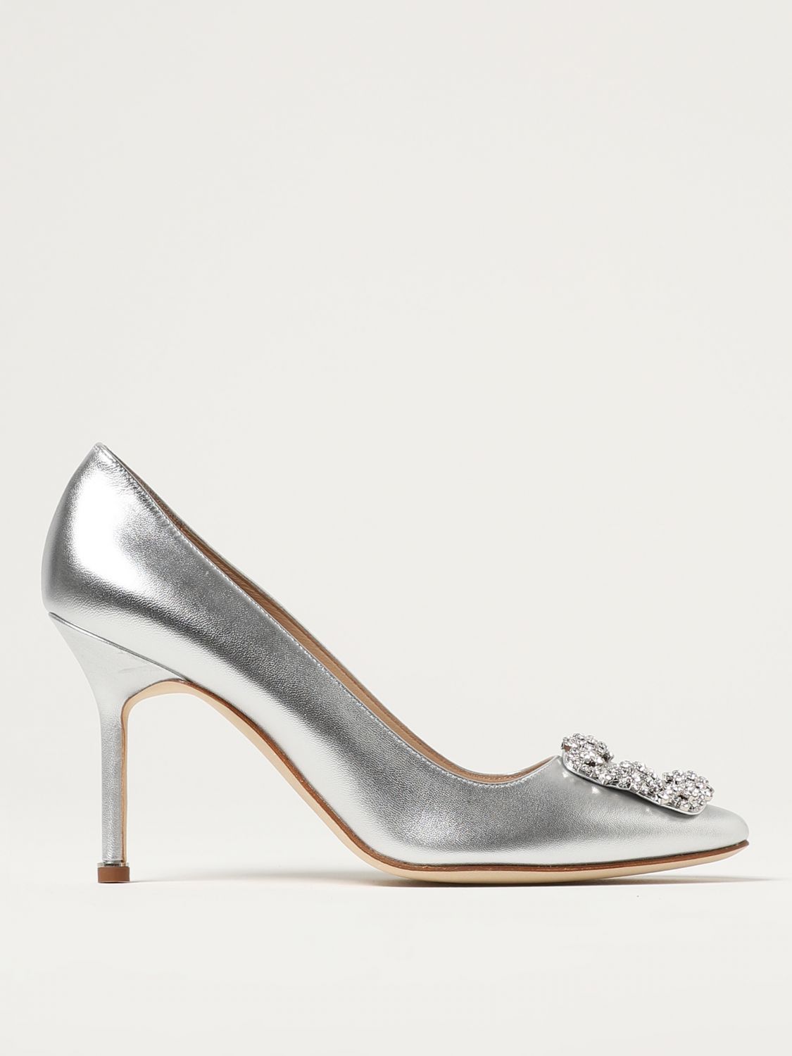 court shoes manolo blahnik woman colour silver