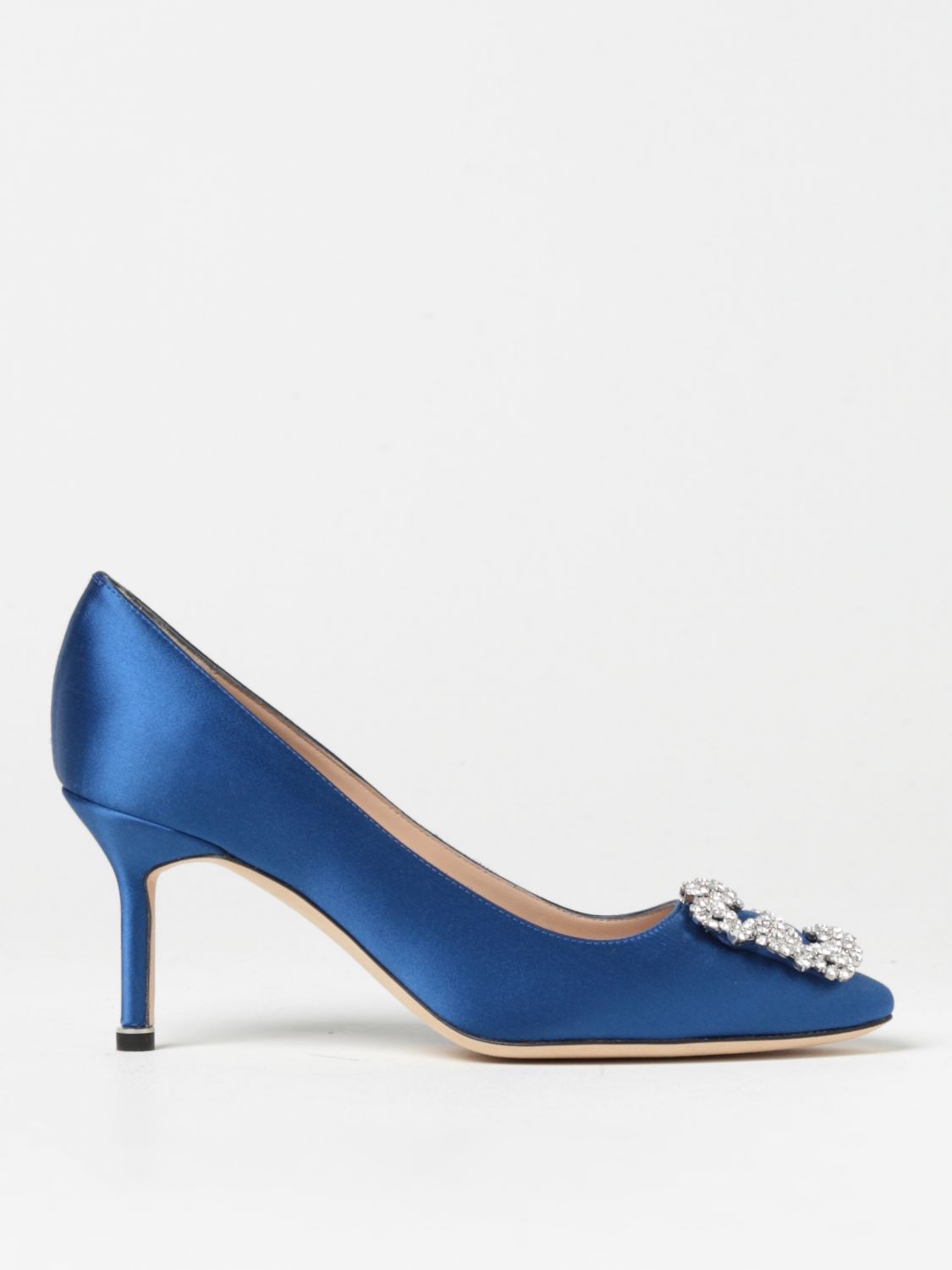 court shoes manolo blahnik woman colour electric blue