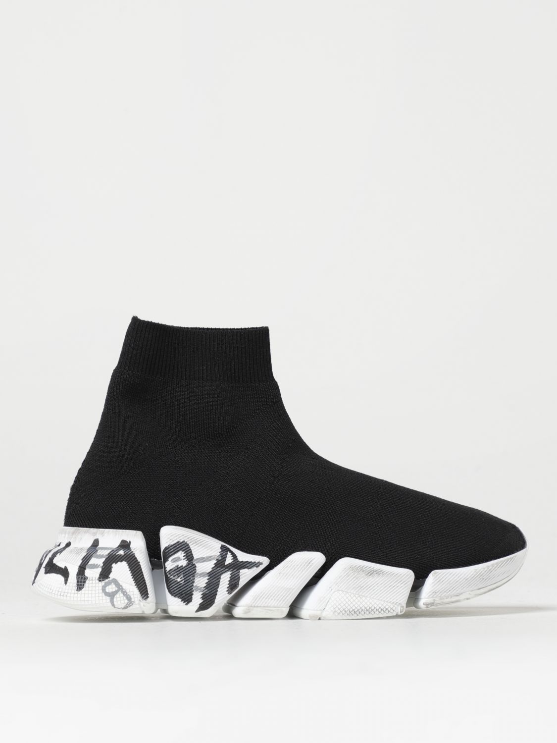 Shop Balenciaga Speed 2.0 Sneakers In Stretch Knit In 黑色