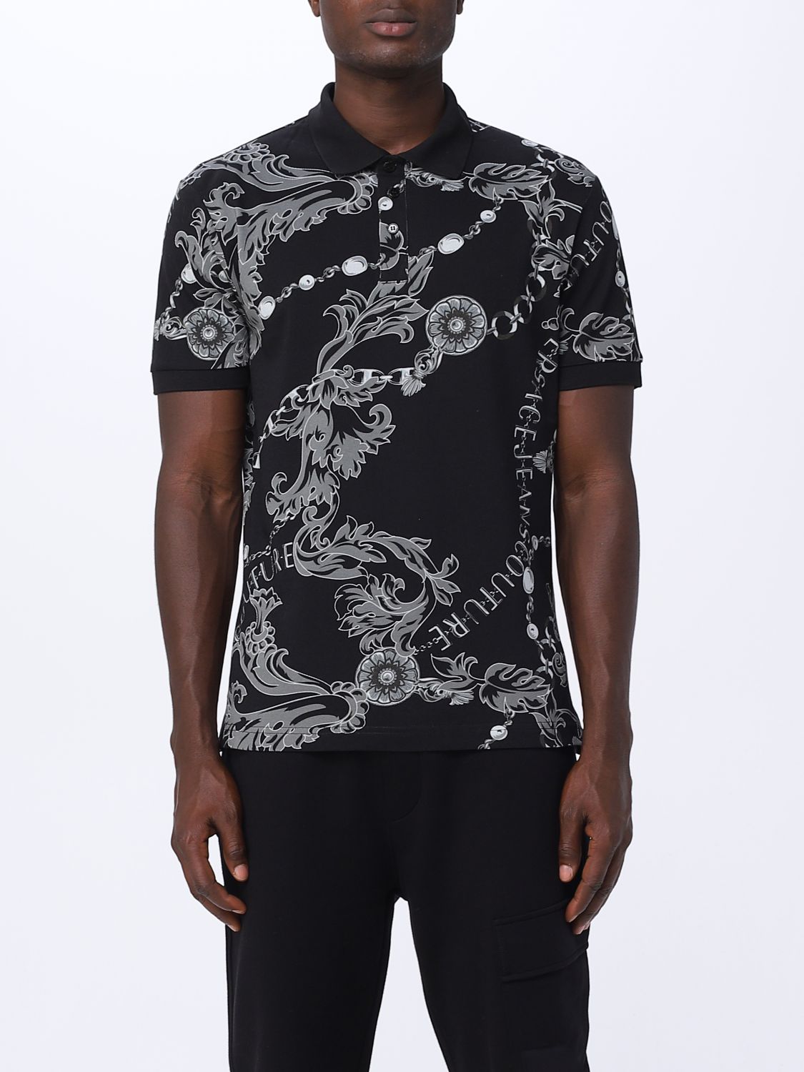 Versace Jeans Couture Polo Shirt  Men Color Black