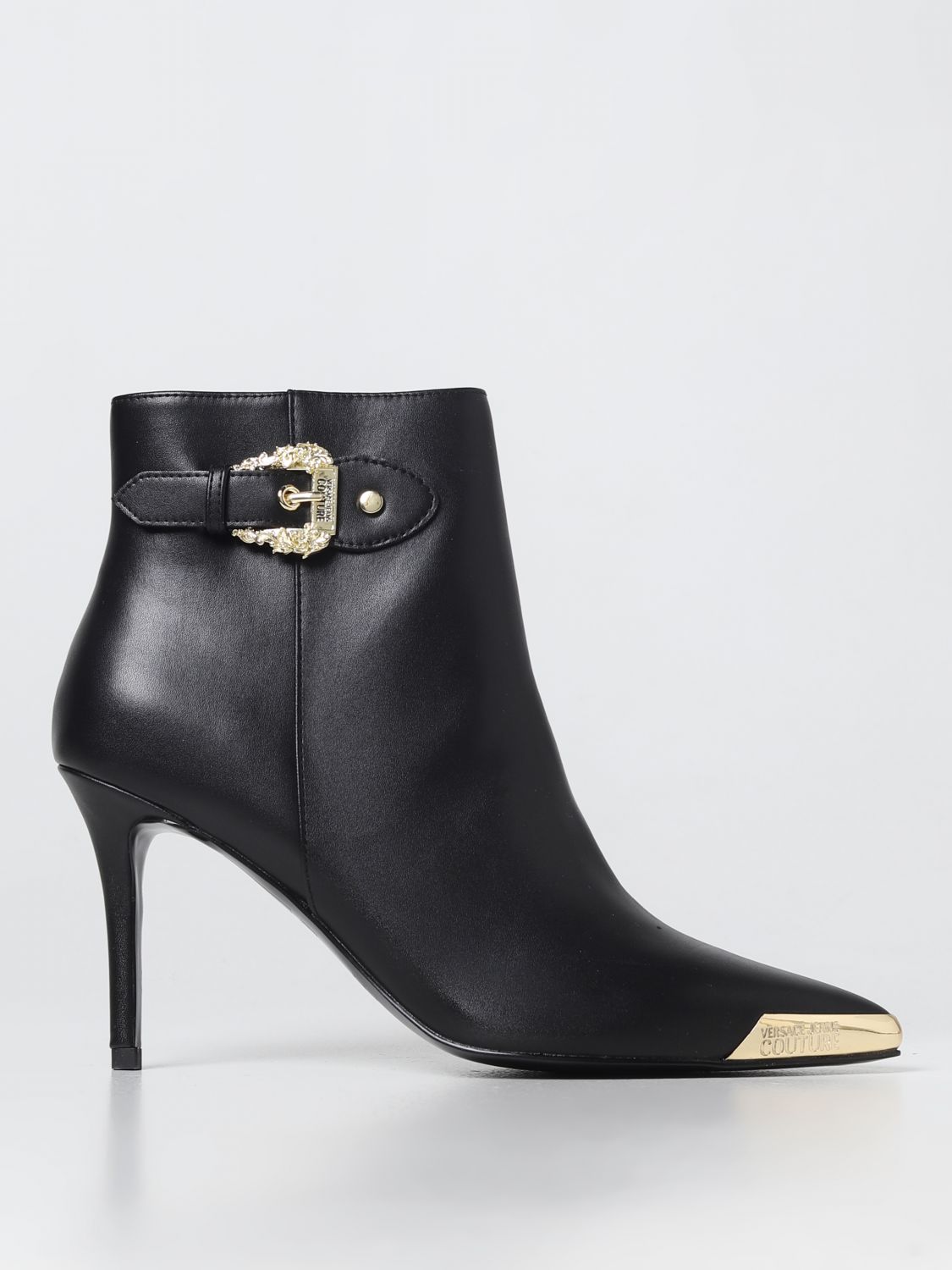 Shop Versace Jeans Couture Scarlett Boots In Synthetic Leather In Black
