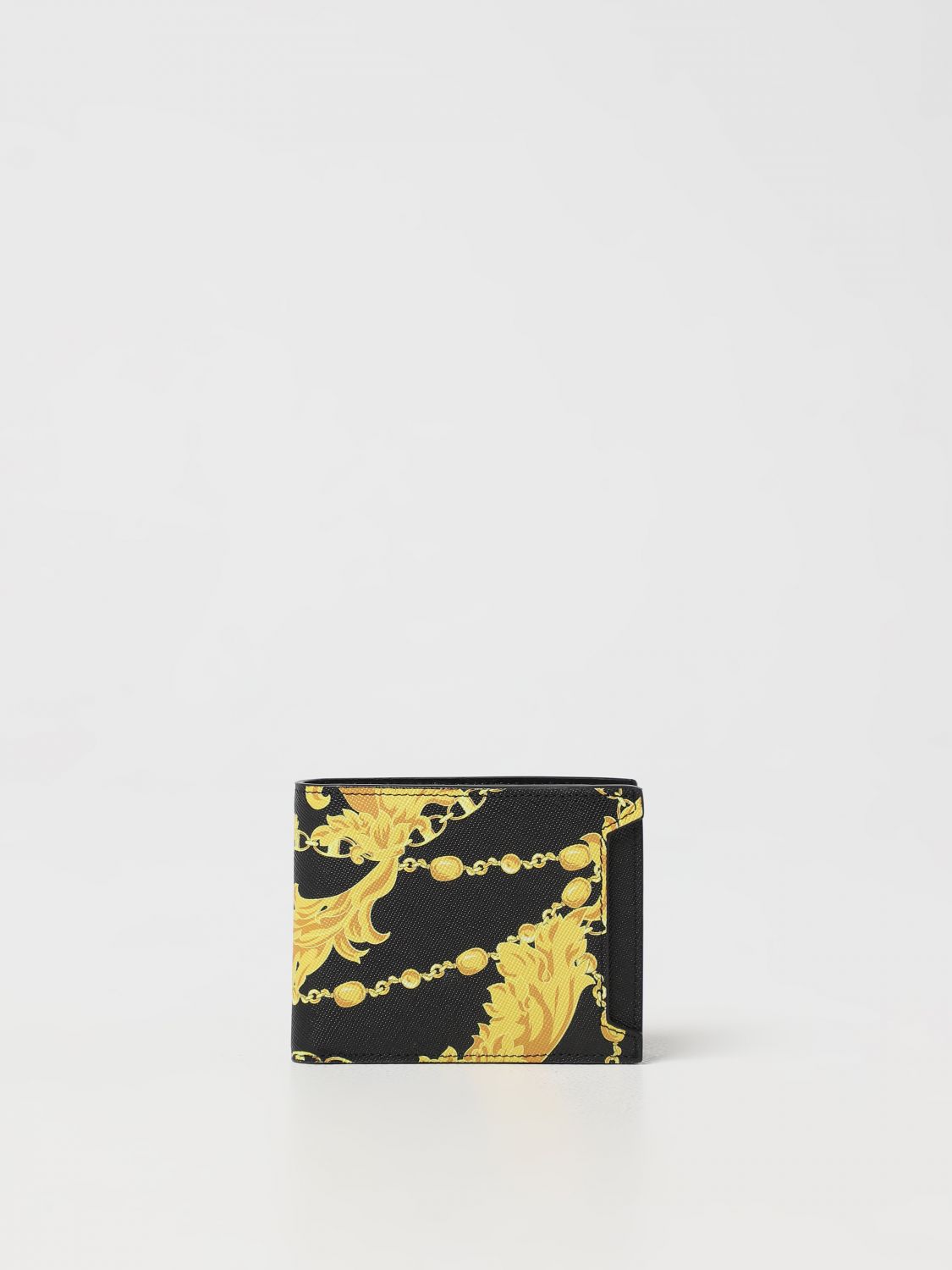 Shop Versace Jeans Couture Wallet In Synthetic Leather In Black