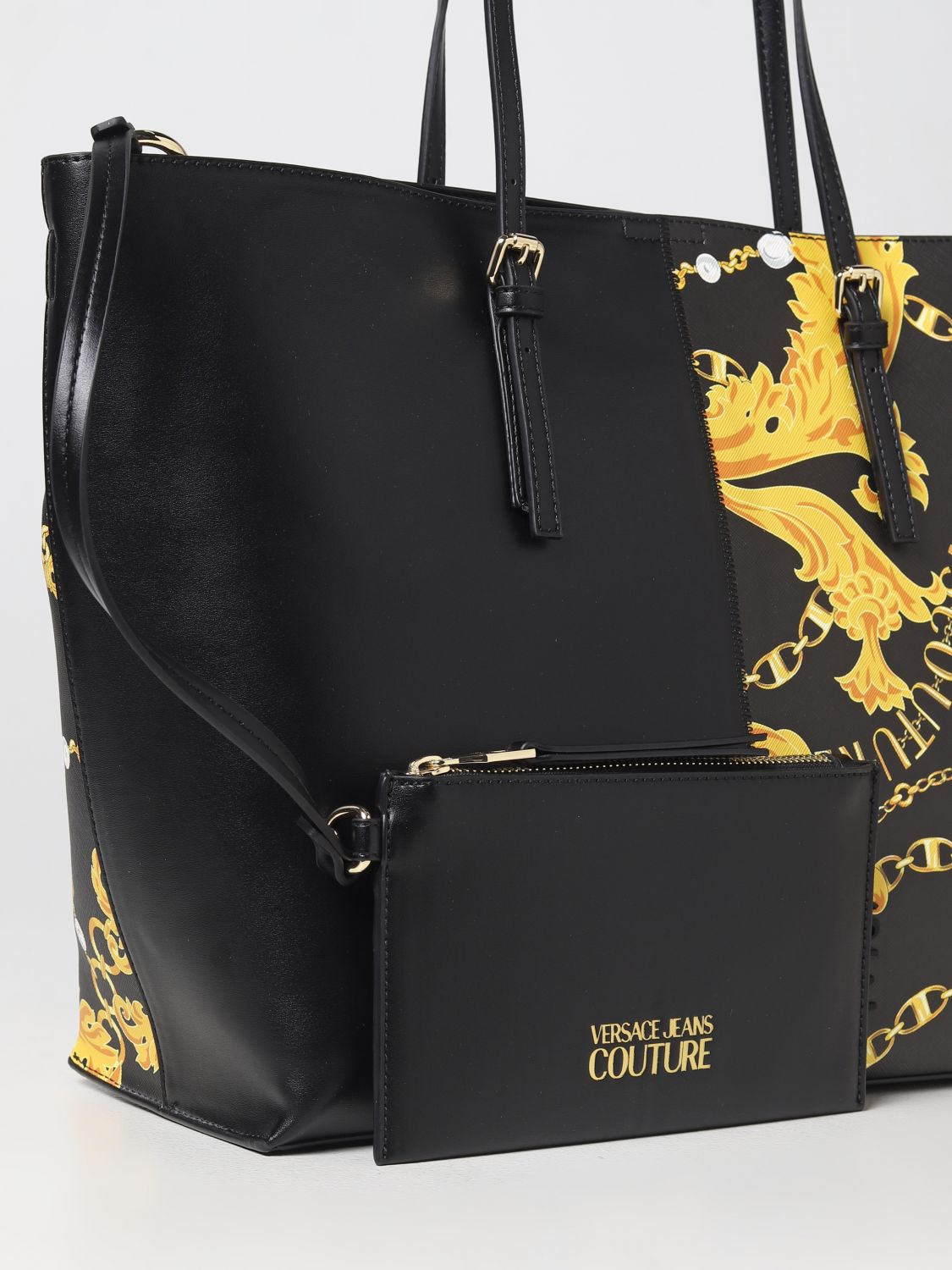 VERSACE JEANS COUTURE BORSE TOTE: Borsa in pelle sintetica trapuntata, Borse  Tote Versace Jeans Couture donna - 75VA4BA9ZS803 Nero