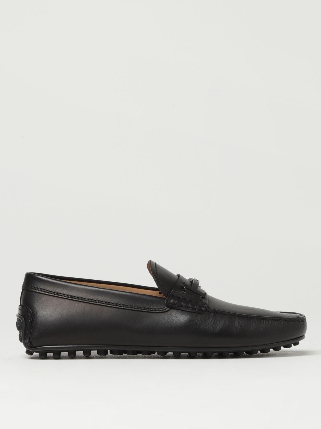 Tod's Leather Moccasins With Horsebit In Black