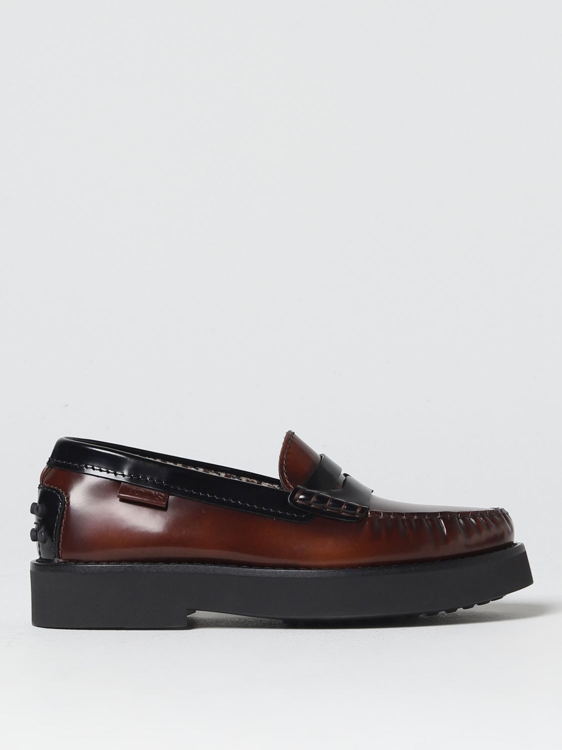Tod's Moccasins In Brushed Leather In Brown