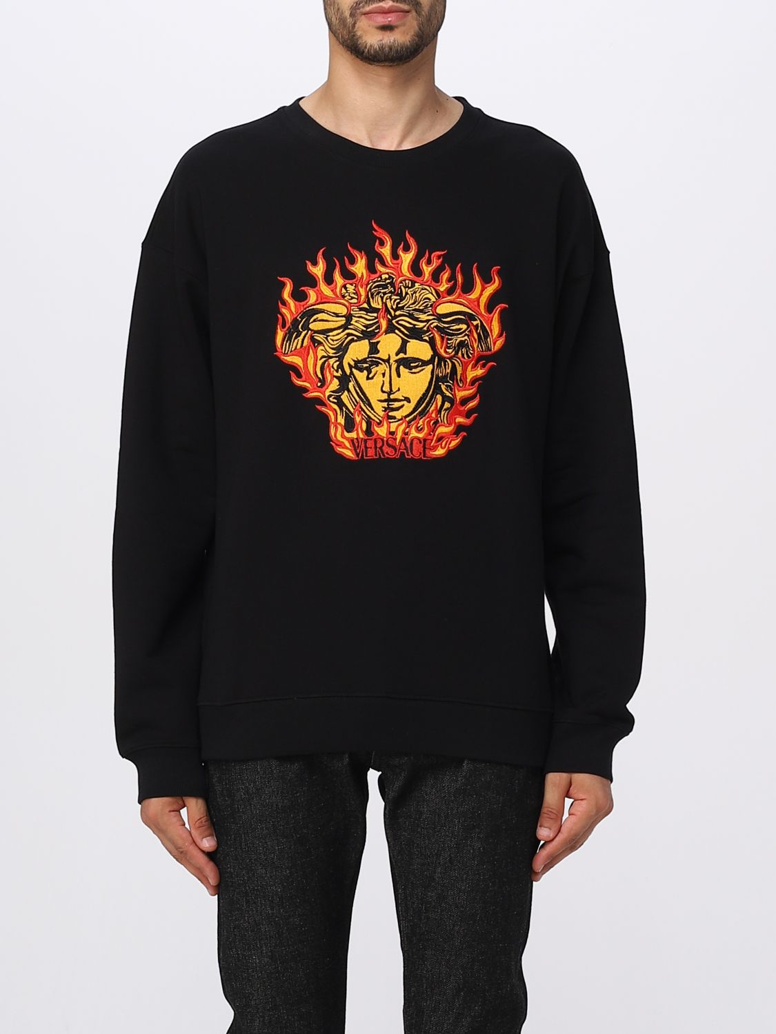 Shop Versace Sweatshirt  Men In Black