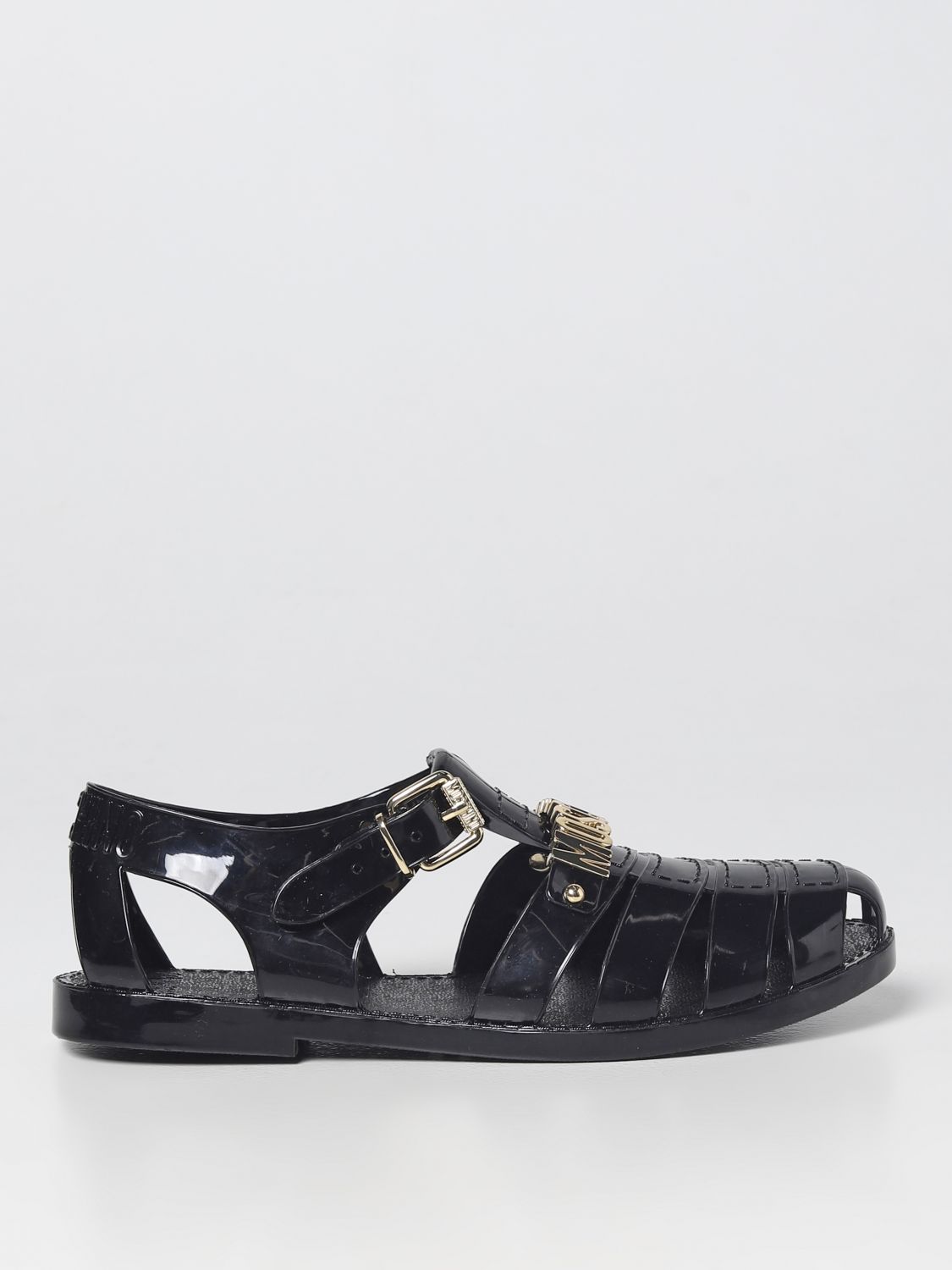 MOSCHINO COUTURE: sandals for man - Black | Moschino Couture sandals ...