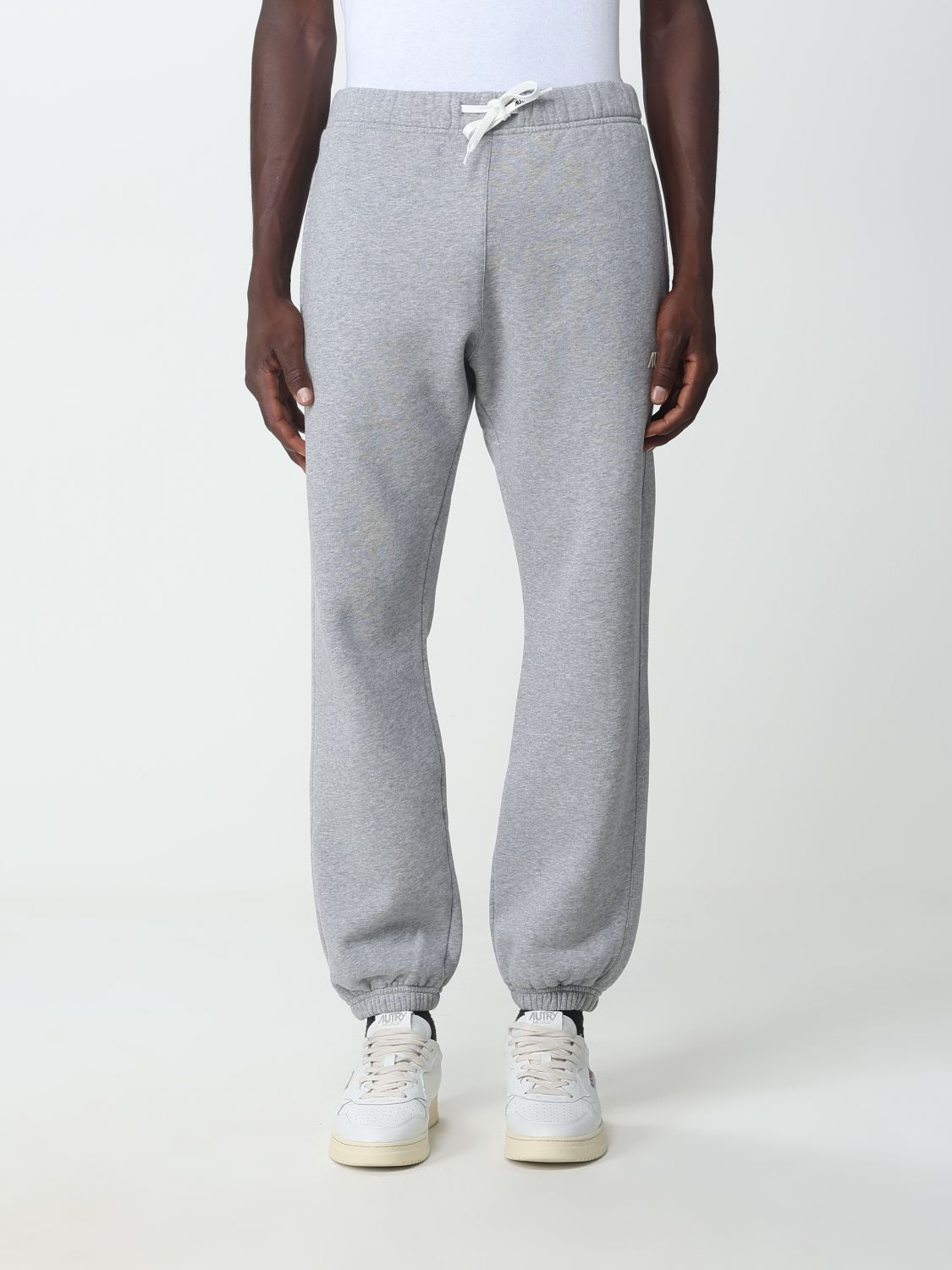 Shop Autry Cotton Pants In Grey