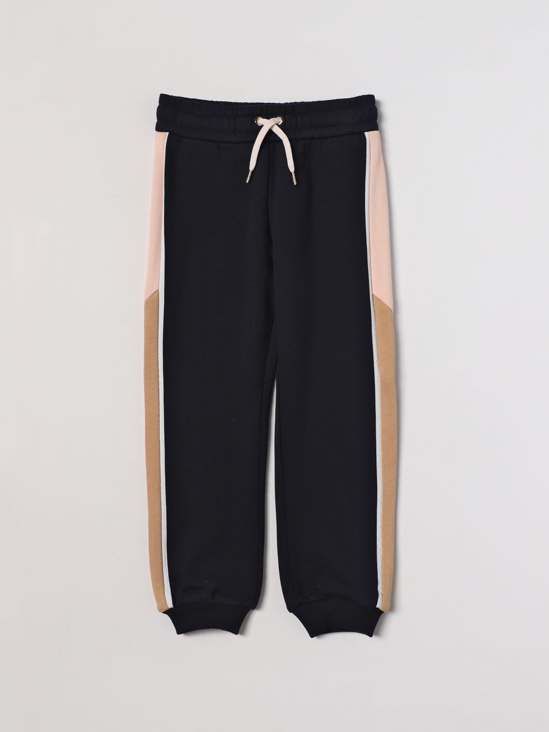 Chloé Kids Drawstring Trousers In Blue