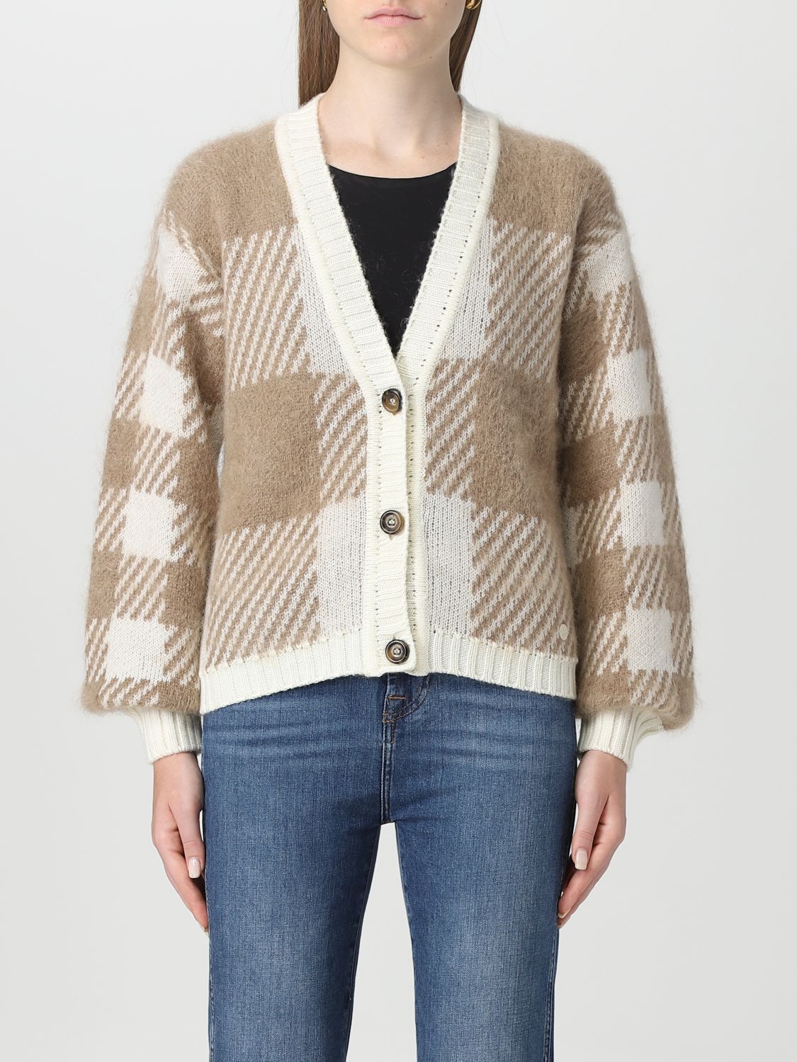 WOOLRICH CARDIGAN WOOLRICH WOMAN COLOR YELLOW CREAM,E57866090