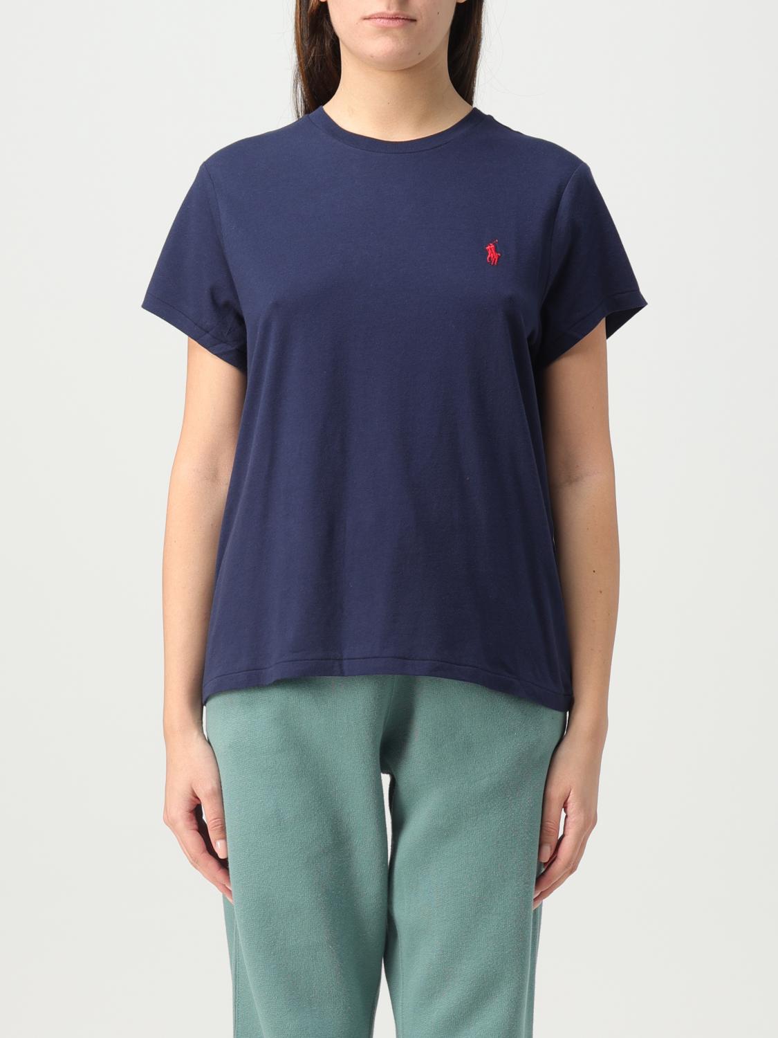 Polo Ralph Lauren Cotton Jersey Crewneck T-shirt Clothing In Blue