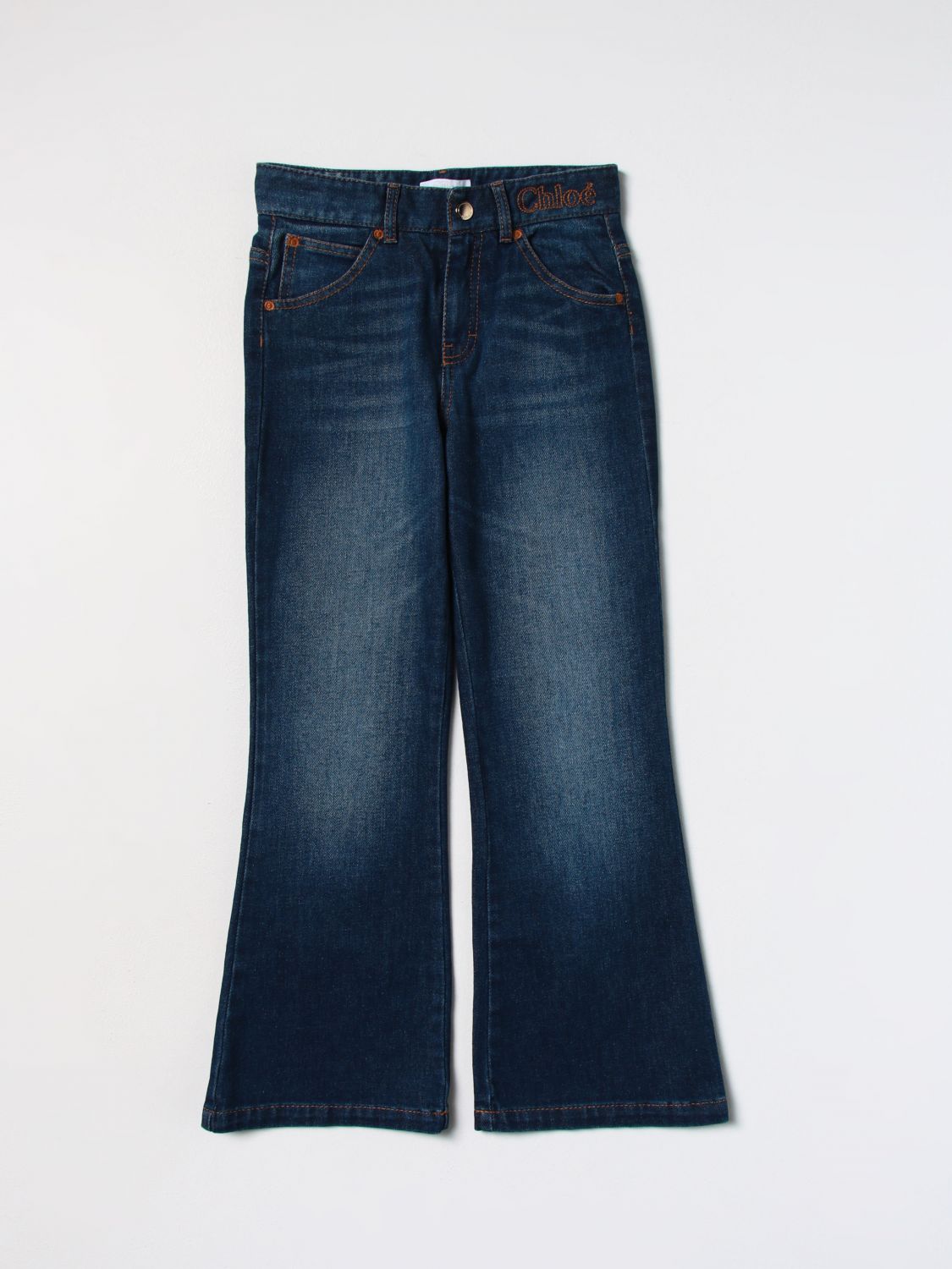 Chloé Kids' Denim Jeans In Blue